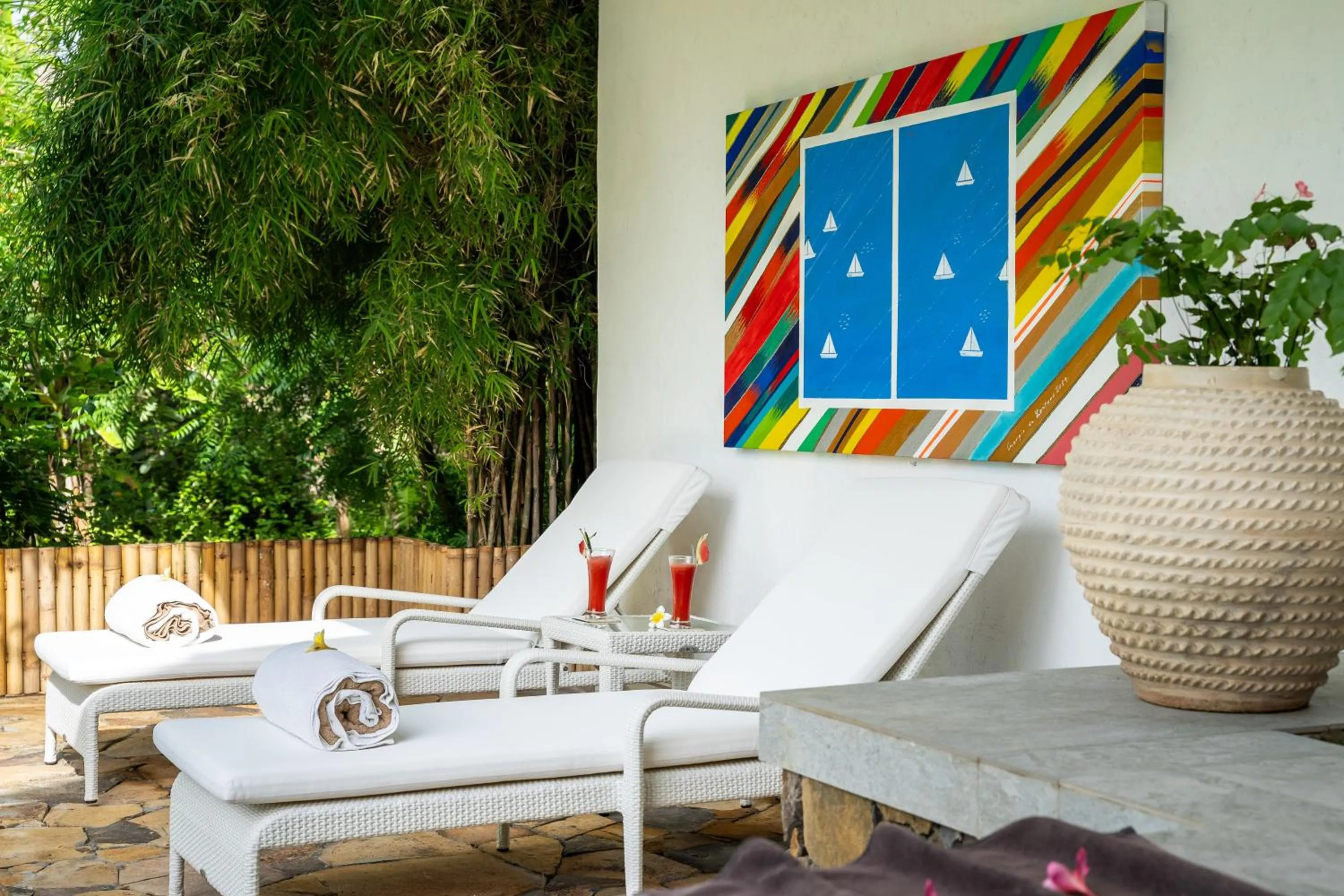 Living room in Shunyata Villas Bali