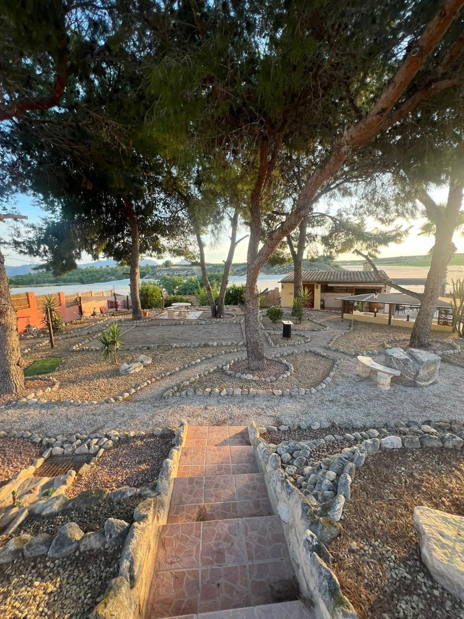Garden view in The Olive Mill