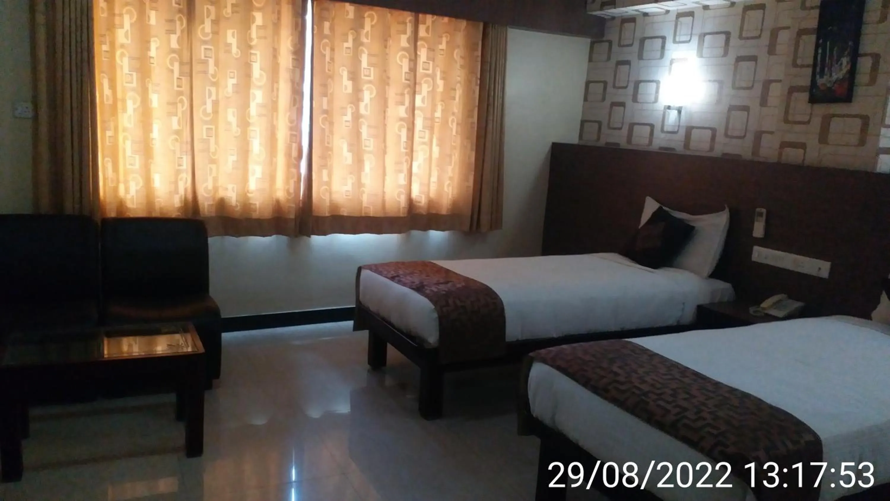 Bed in Hotel Shiva Grand