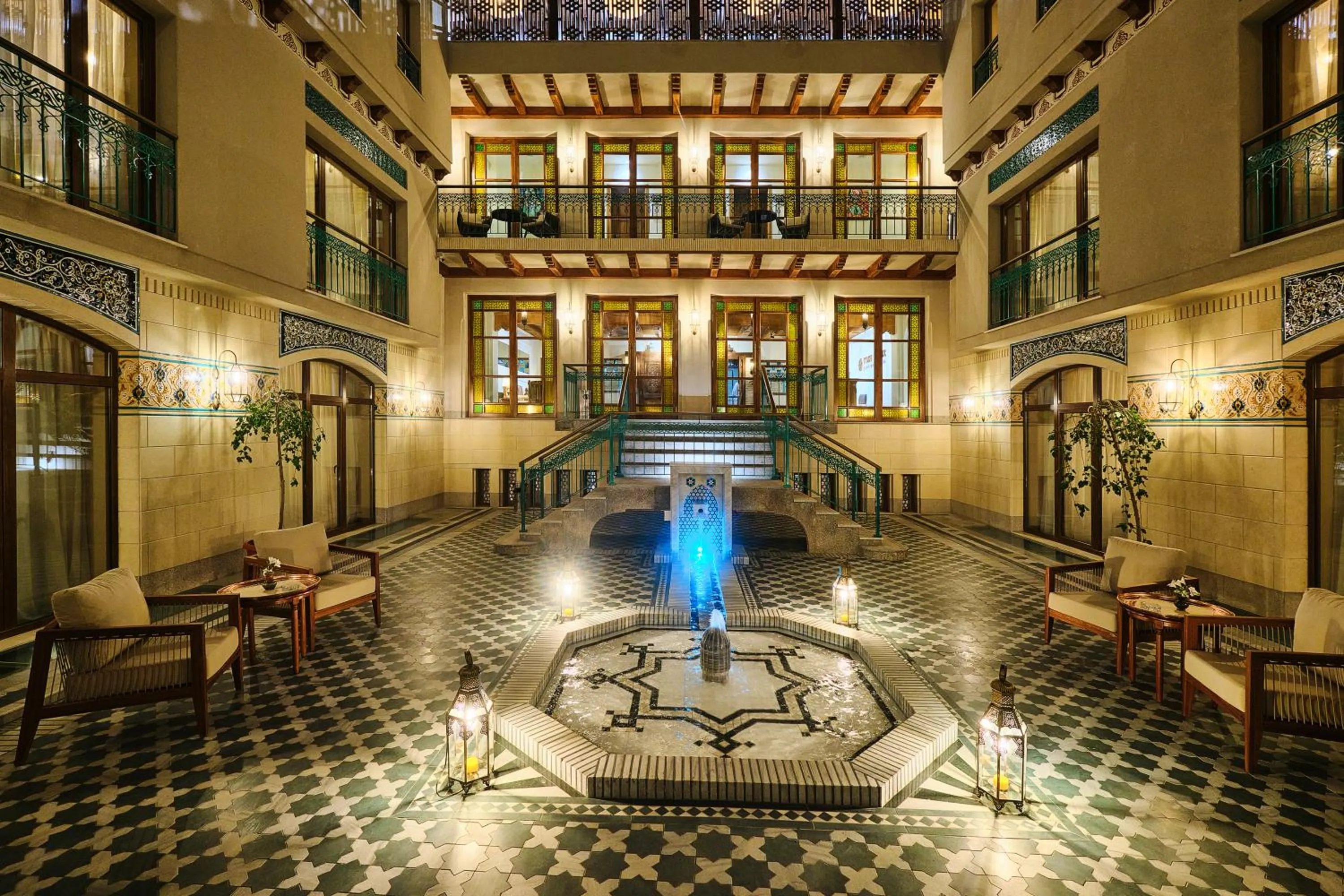 Inner courtyard view in Kosh Havuz boutique hotel