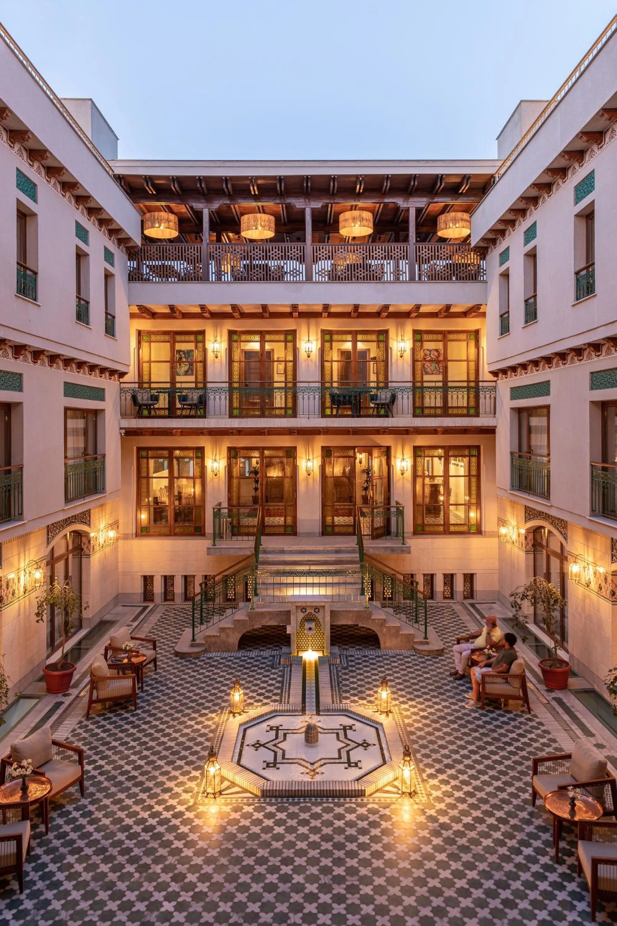 Inner courtyard view in Kosh Havuz boutique hotel