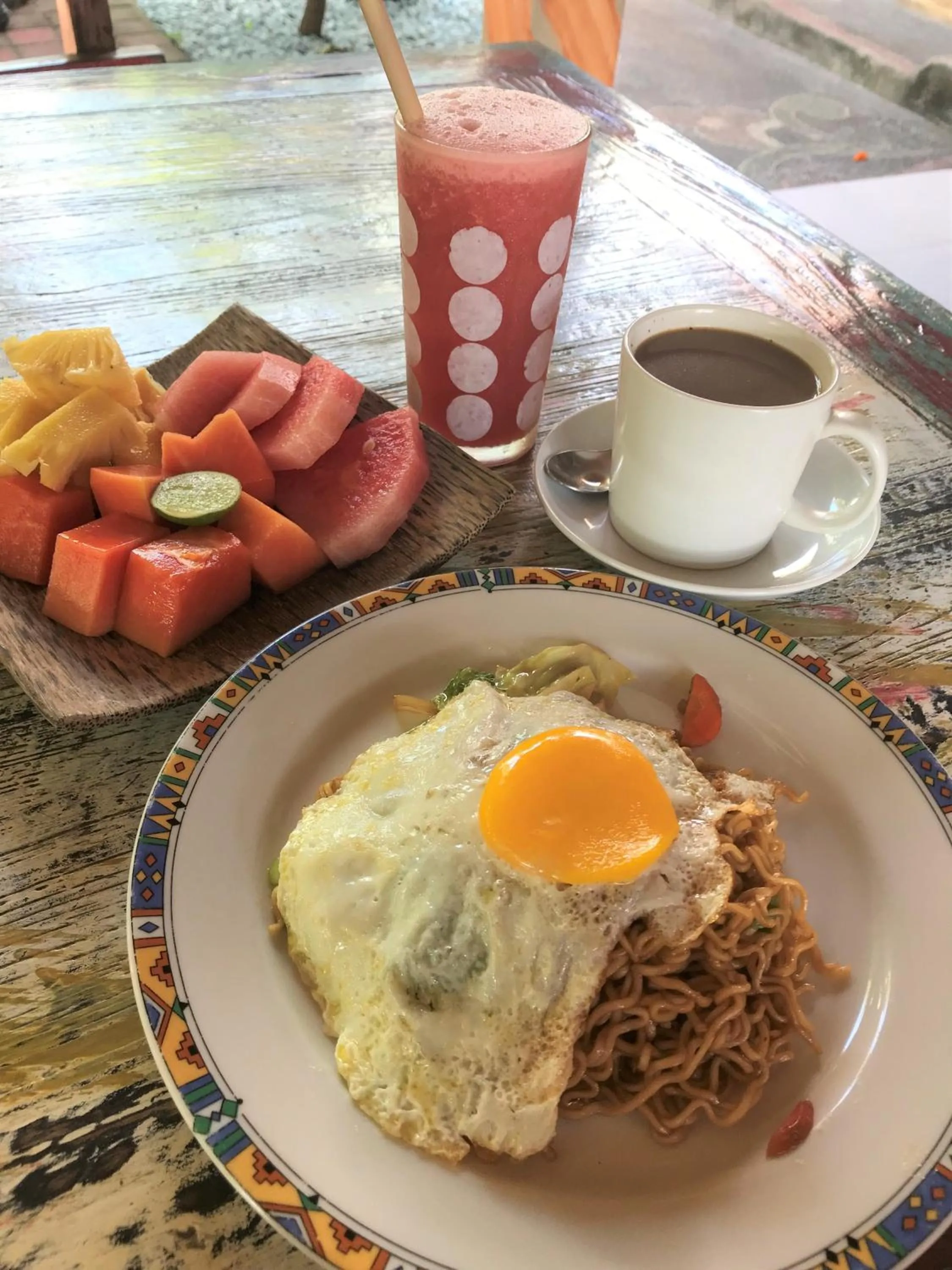 Asian breakfast in Amed Harmony Bungalows And Villas