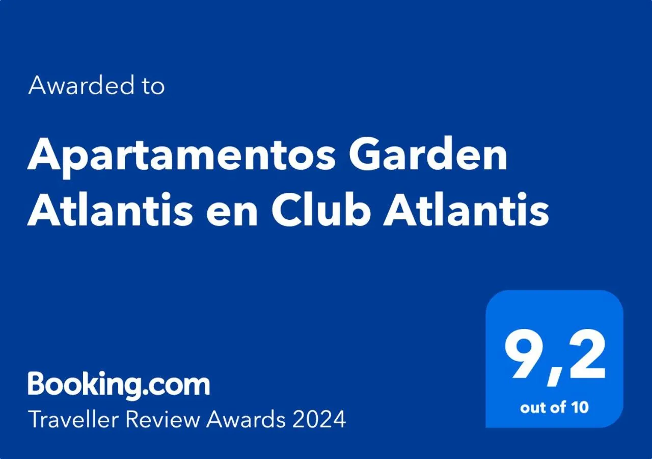 Certificate/Award in Apartamentos Garden Atlantis en Club Atlantis