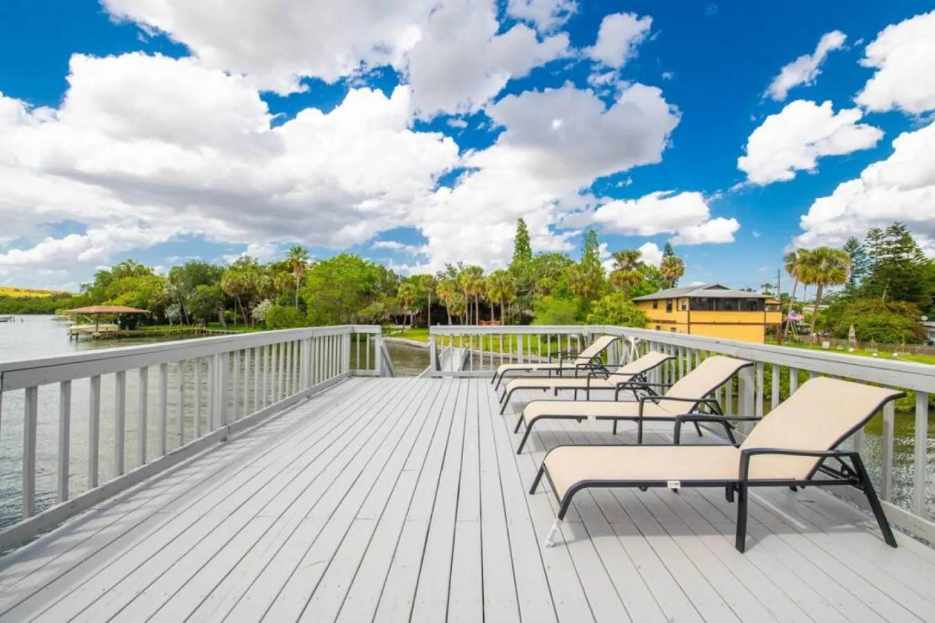 Waterfront 6BR Oasis with Pool, Gym, and Huge Dock