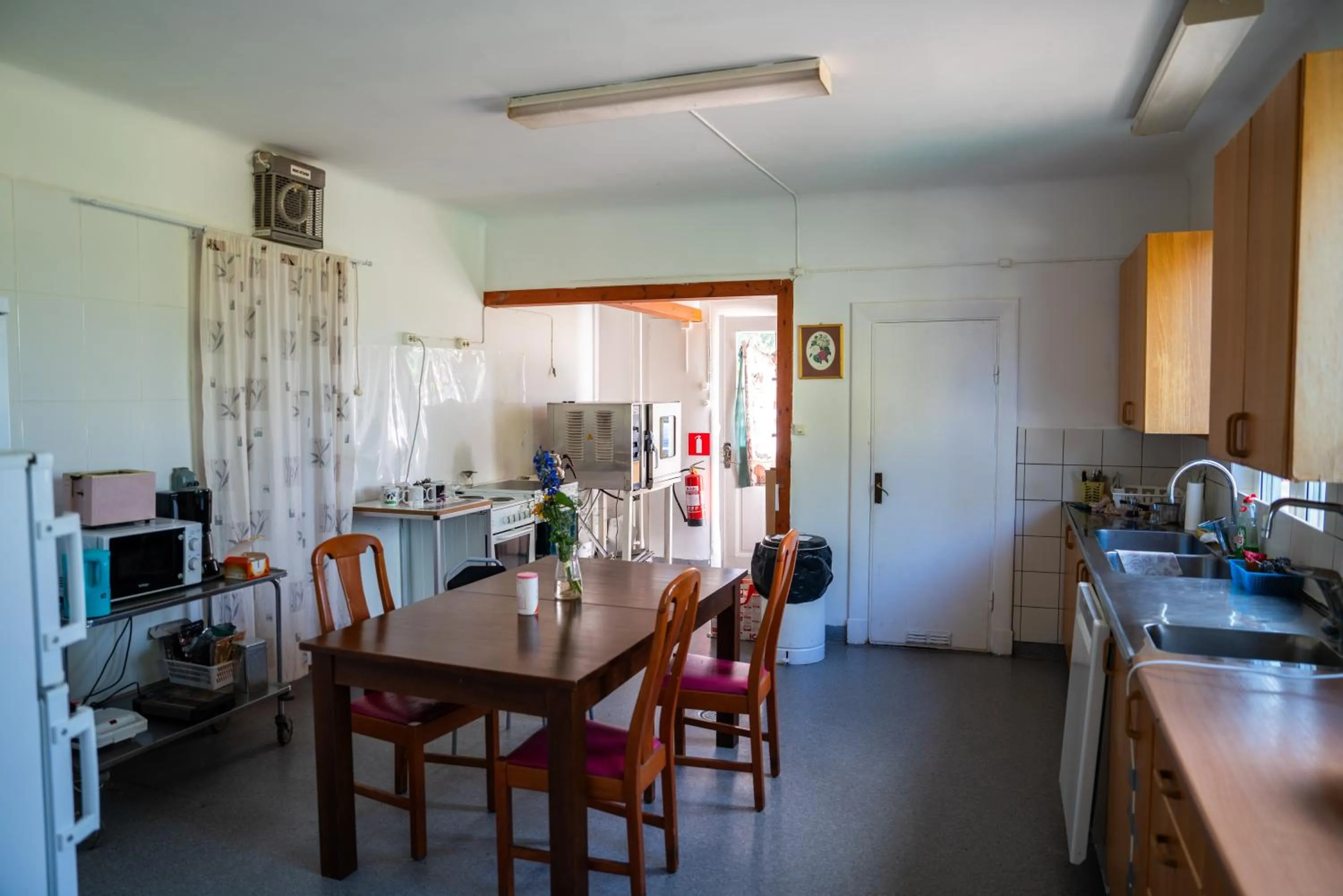 Kitchen or kitchenette in Hässlebogården Turist & Konferens