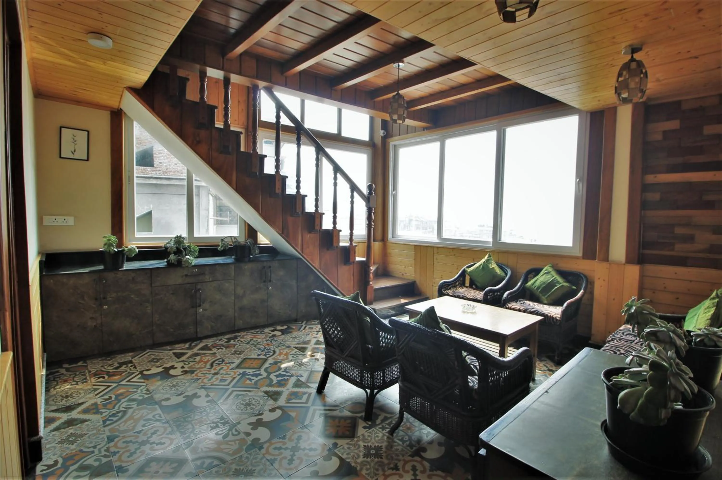 Seating area in Orchid Lords Eco Inn Gangtok