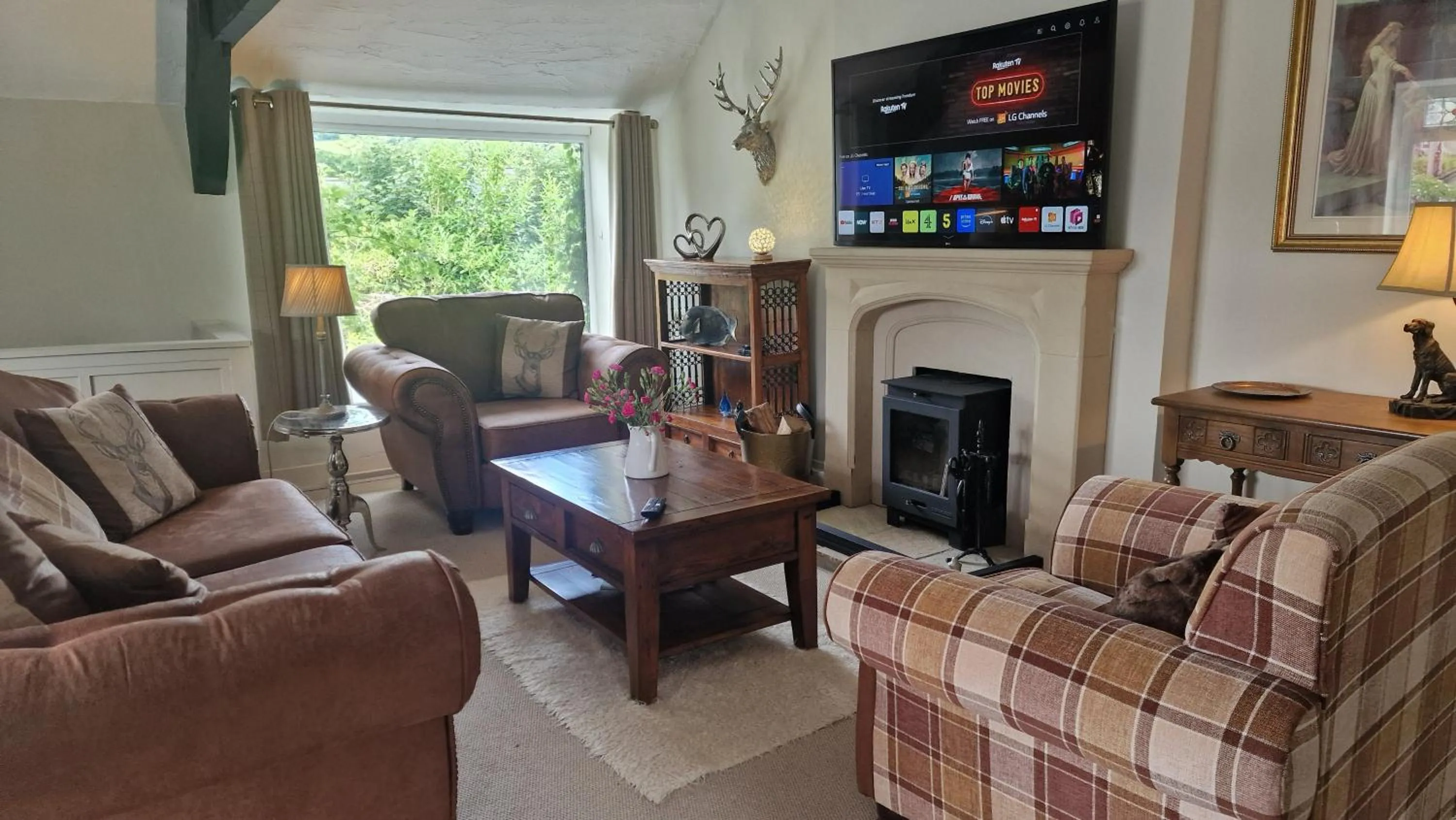 Living room in Glyn Isa Country House luxury self catering accommodation