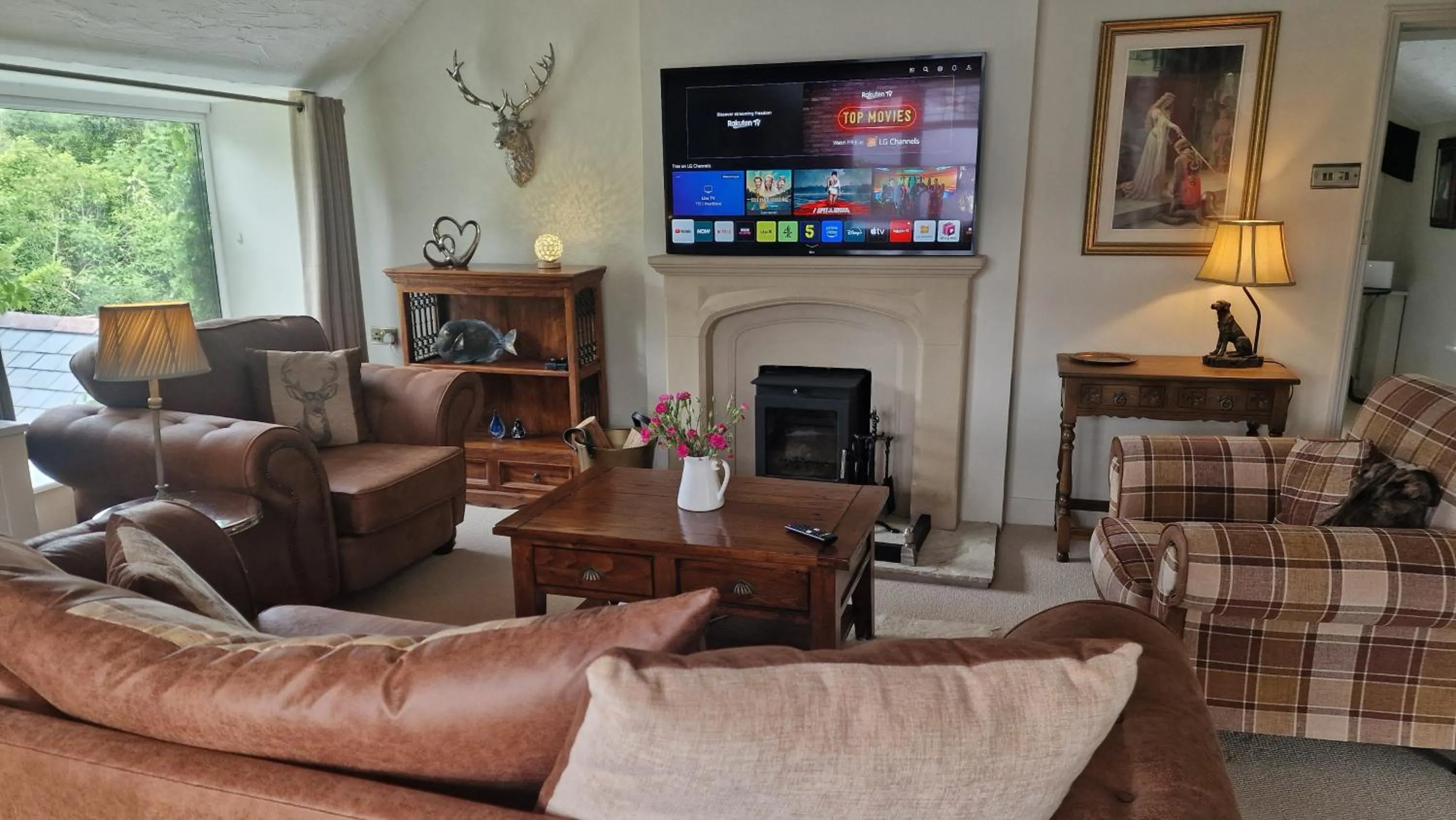 Living room in Glyn Isa Country House luxury self catering accommodation