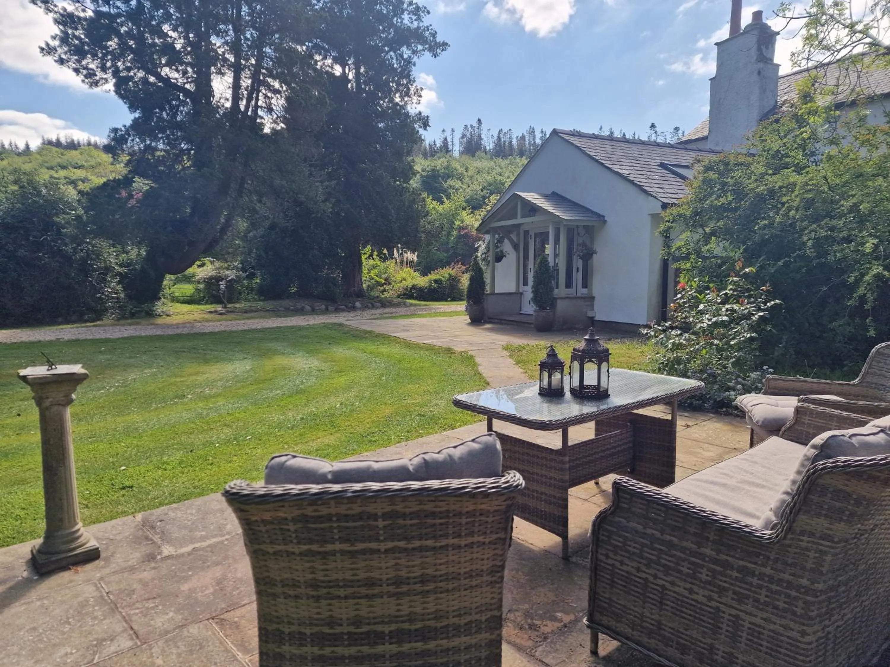 Patio in Glyn Isa Country House luxury self catering accommodation