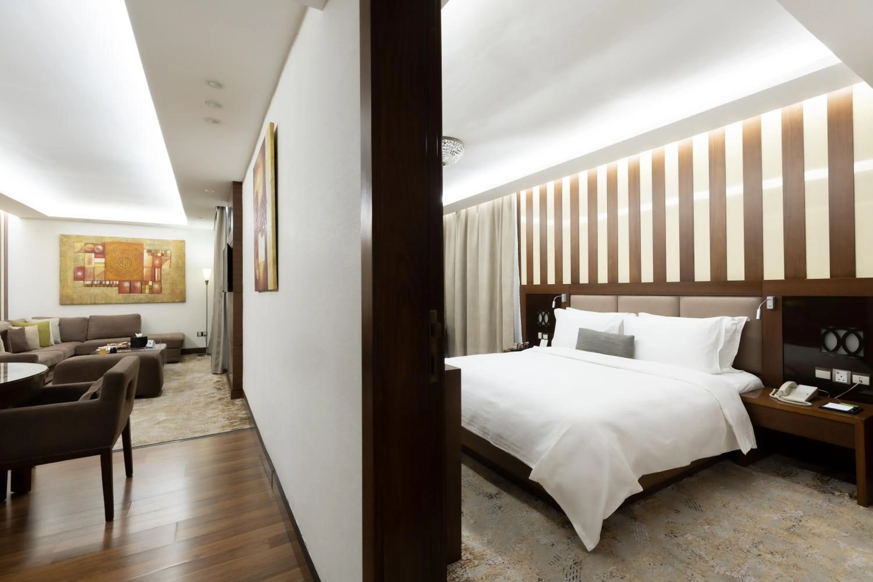 Bed in Babylon Rotana Hotel