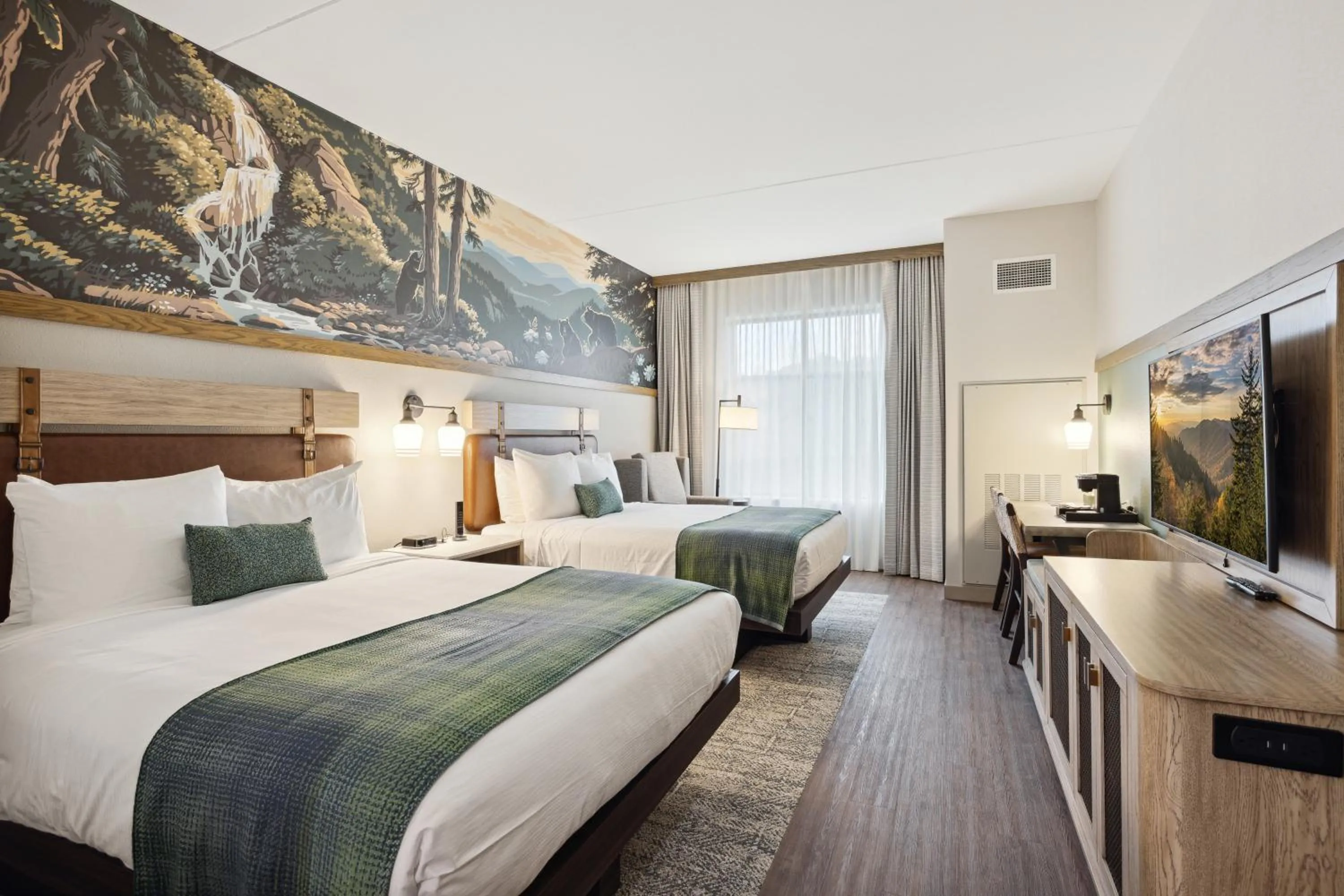 Bed in Dollywood's HeartSong Lodge & Resort