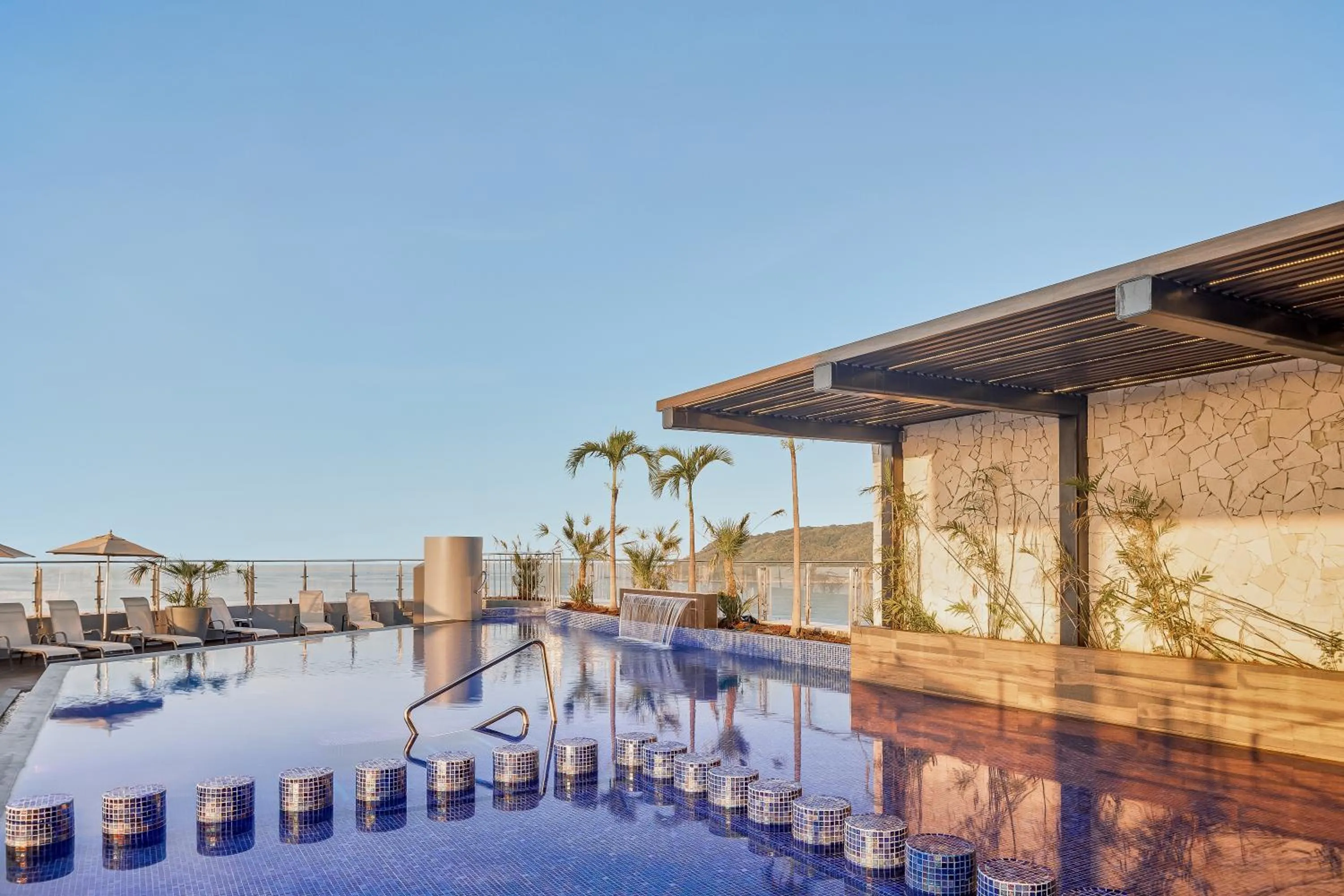 Pool view in Fiesta Inn Mazatlán