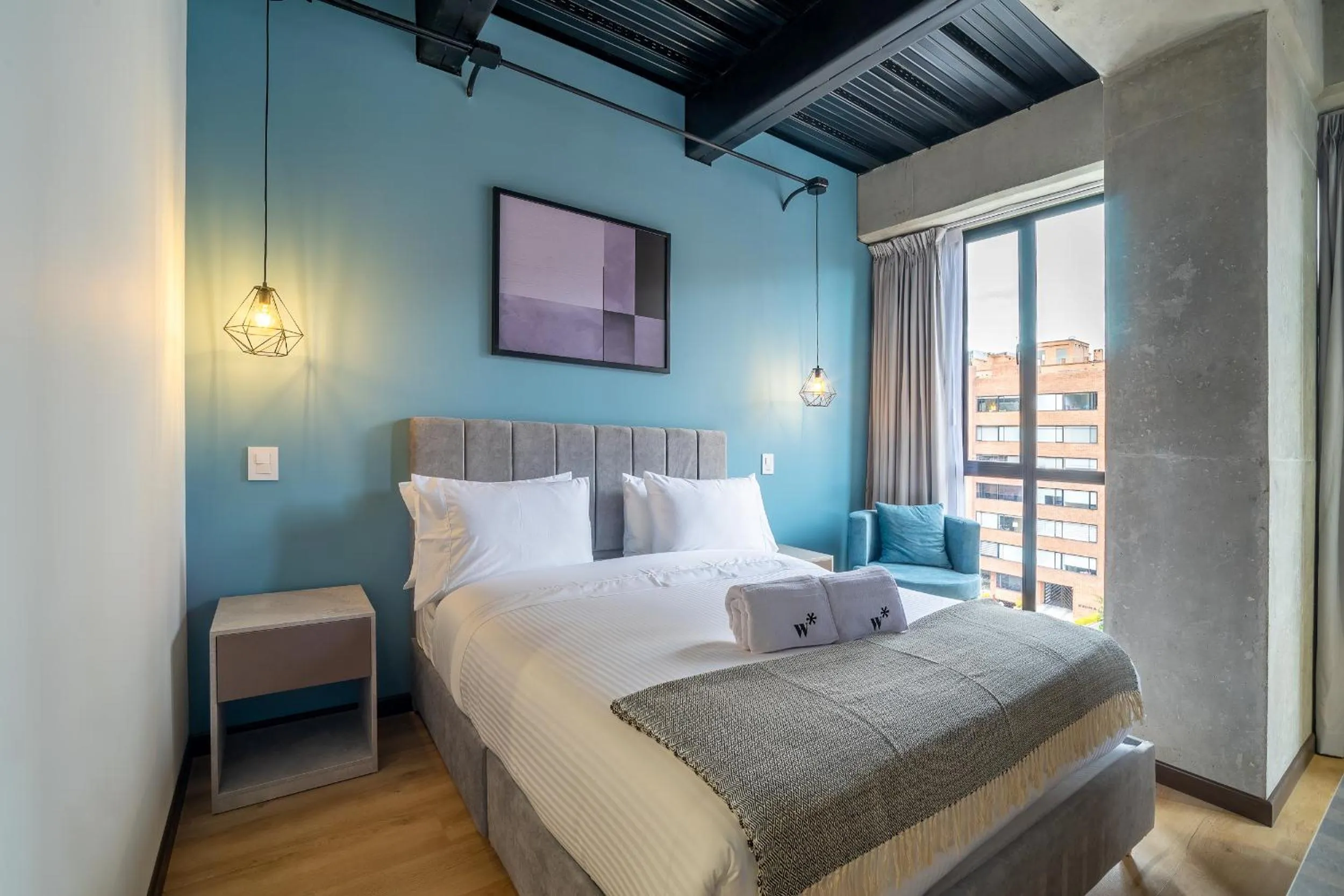 Bed in Beliving by Wynwood House