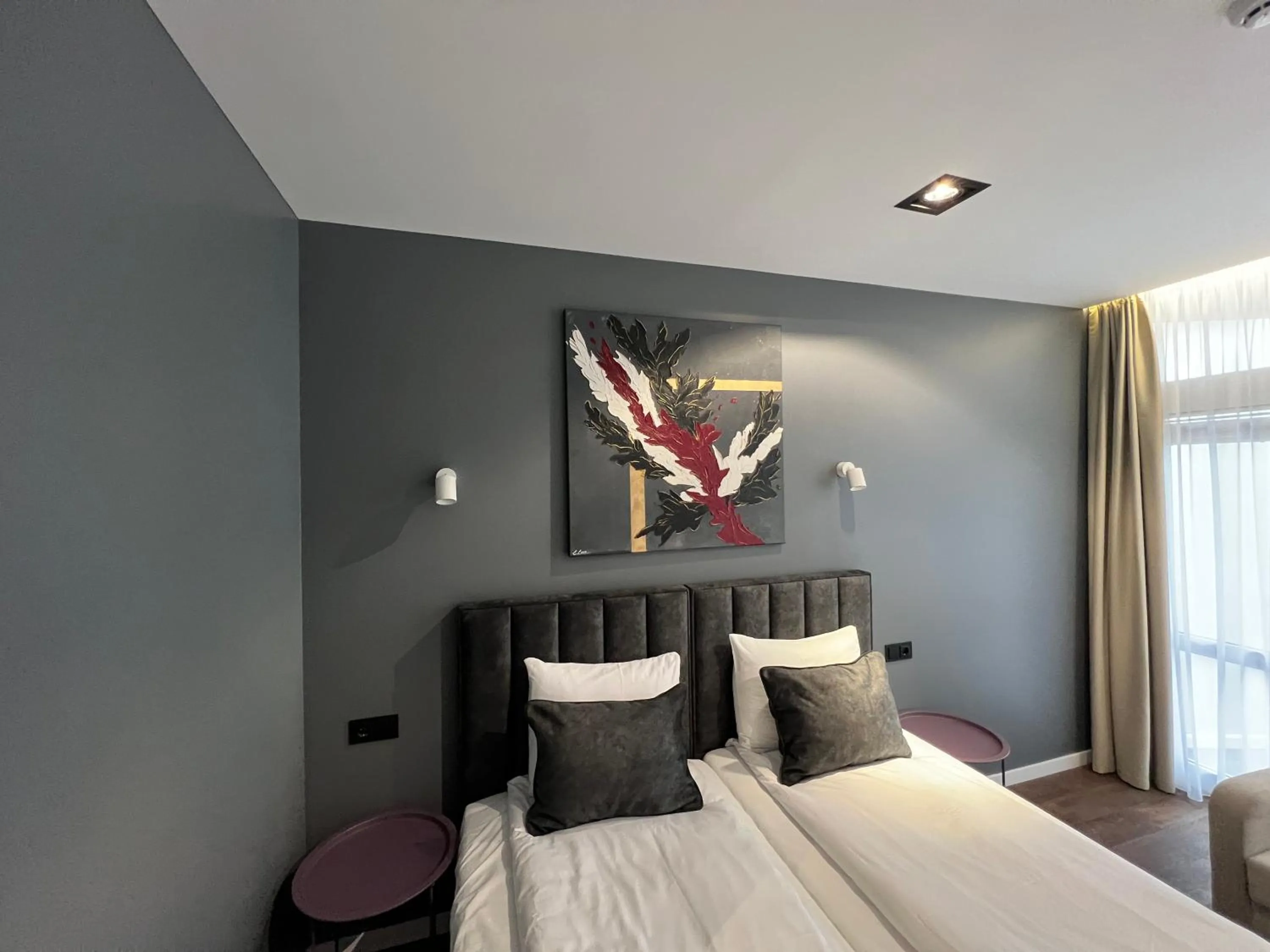 Bed in Luna Self Check-in Hotel Klaipeda