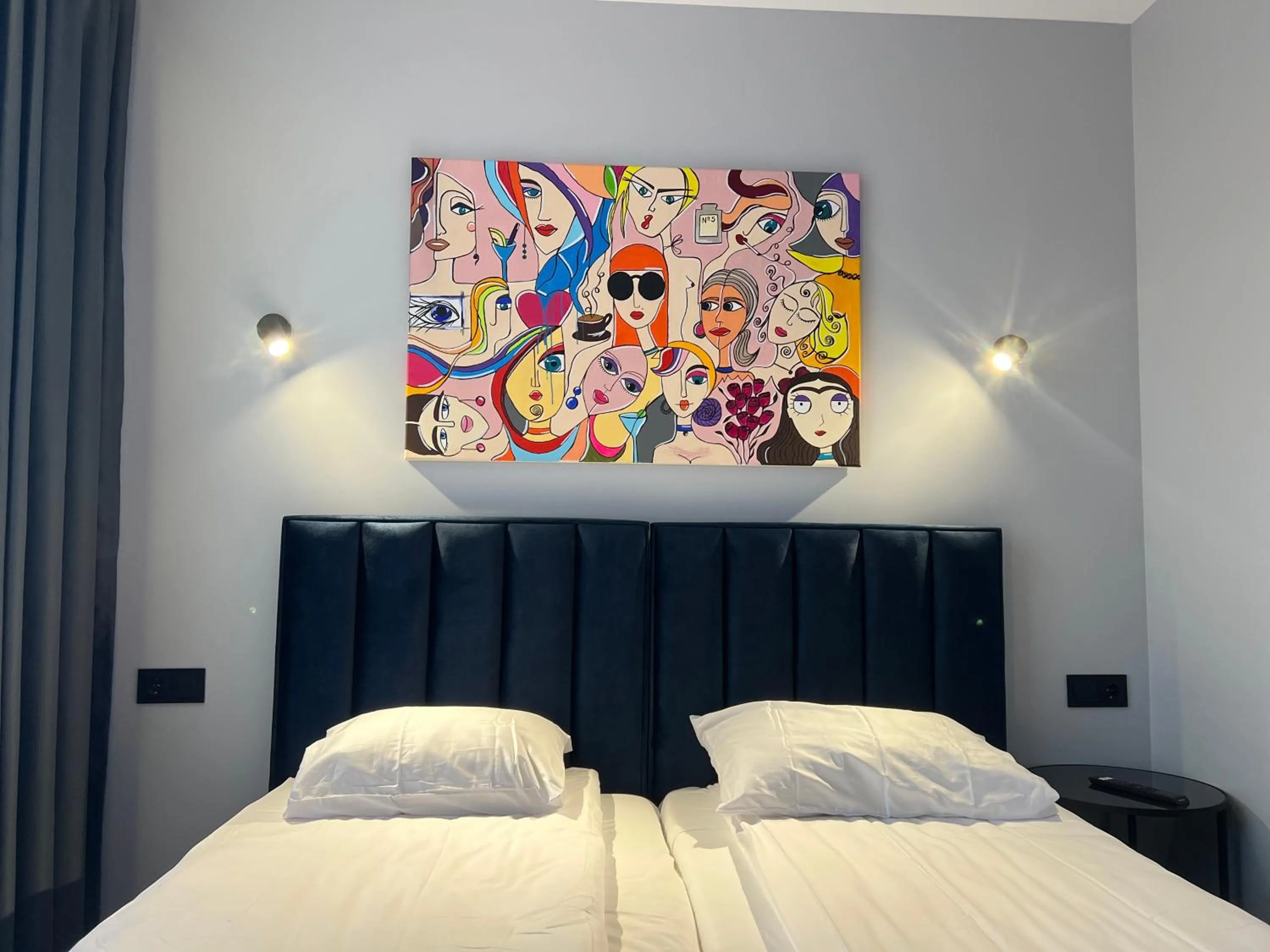 Bed in Luna Self Check-in Hotel Klaipeda