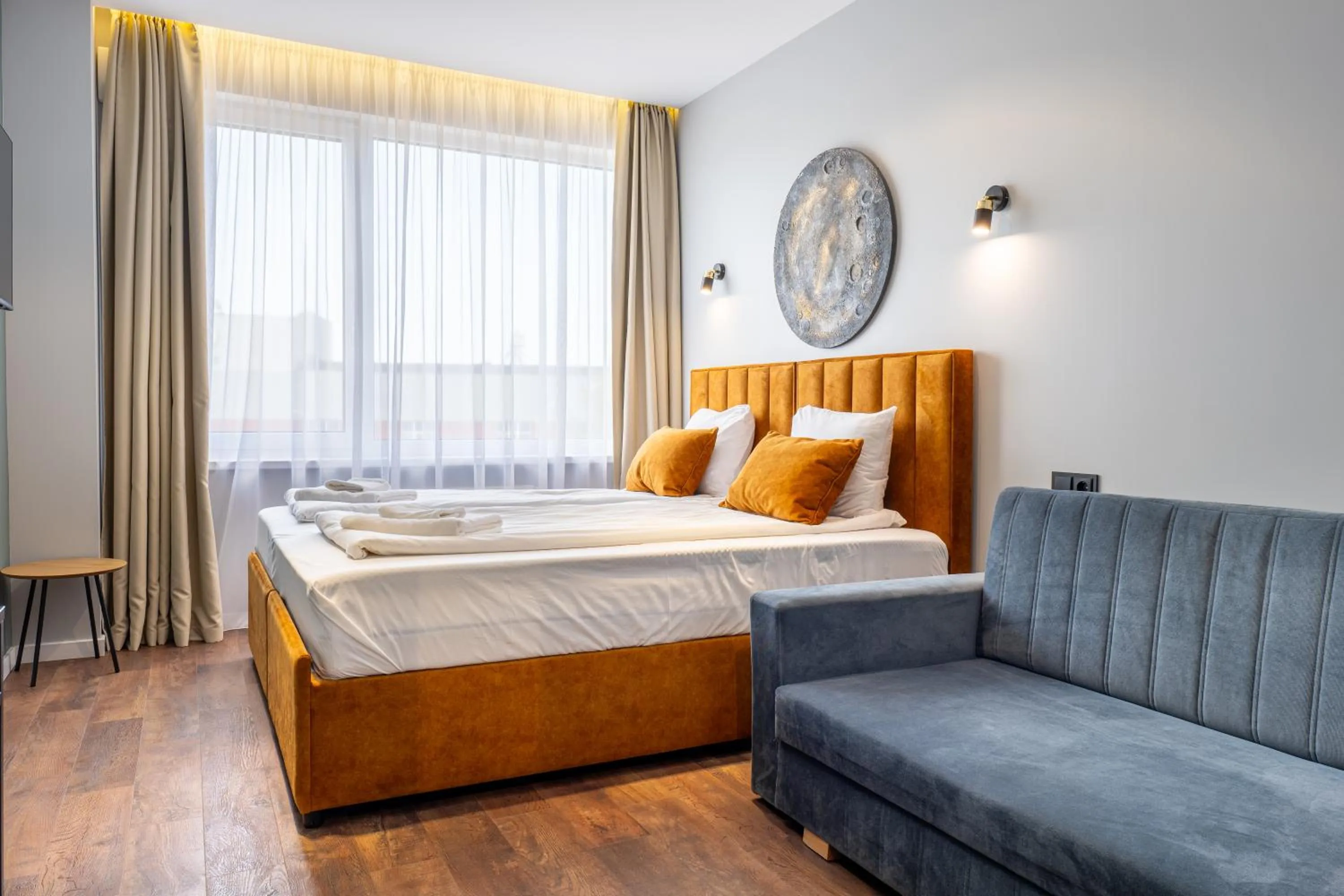 Photo of the whole room, Bed in Luna Self Check-in Hotel Klaipeda