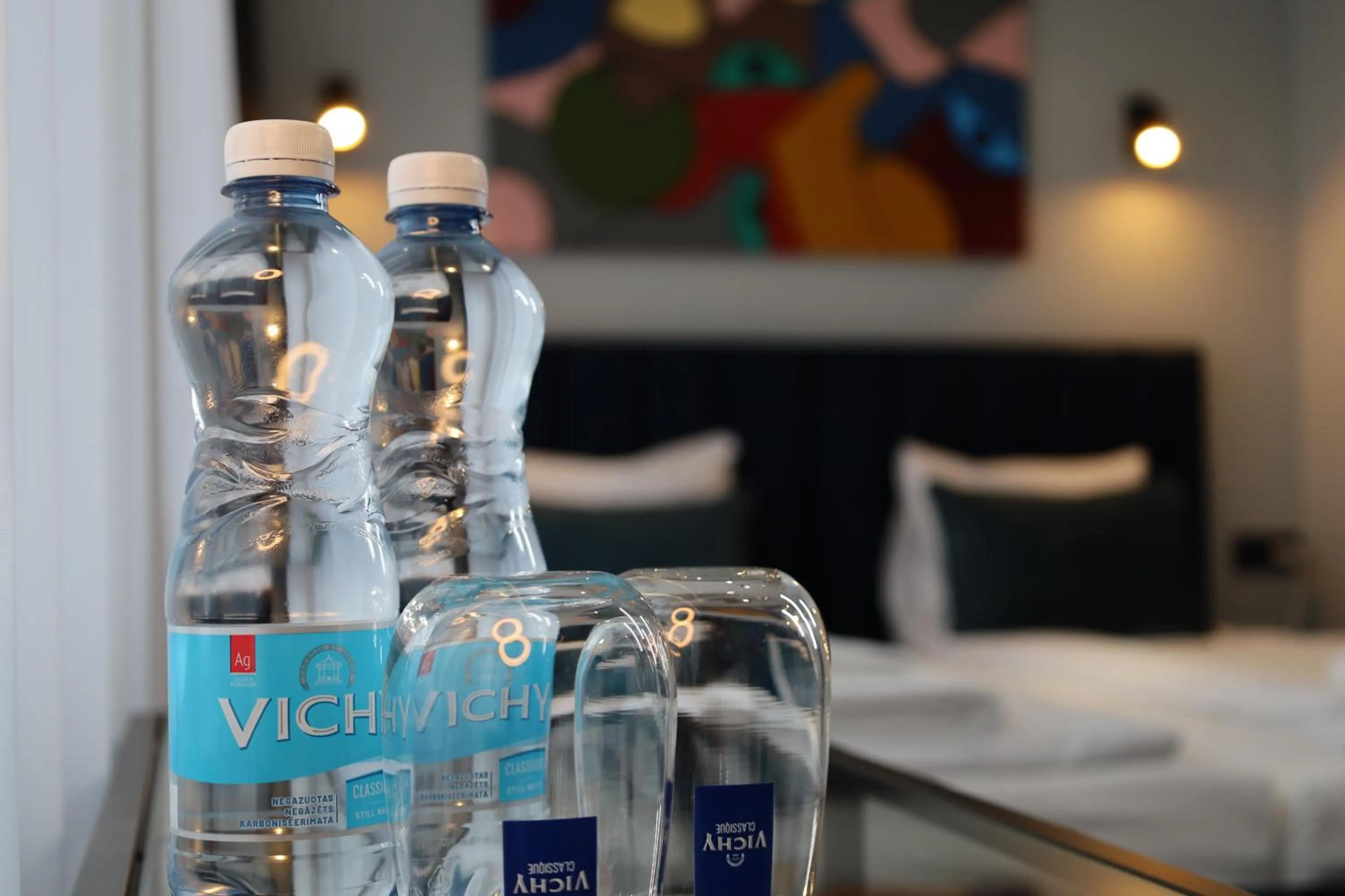 Bed in Luna Self Check-in Hotel Klaipeda