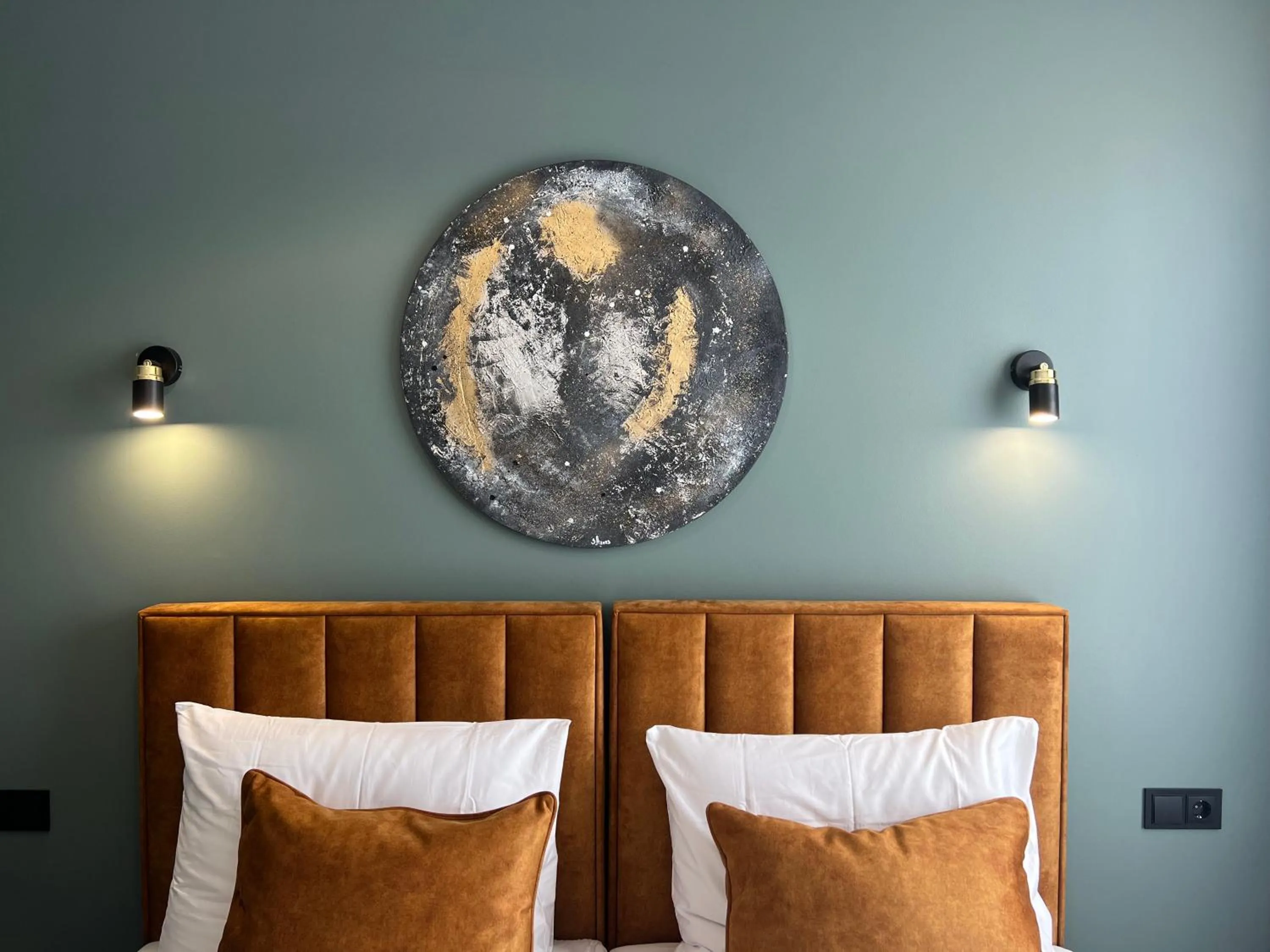 Bed in Luna Self Check-in Hotel Klaipeda