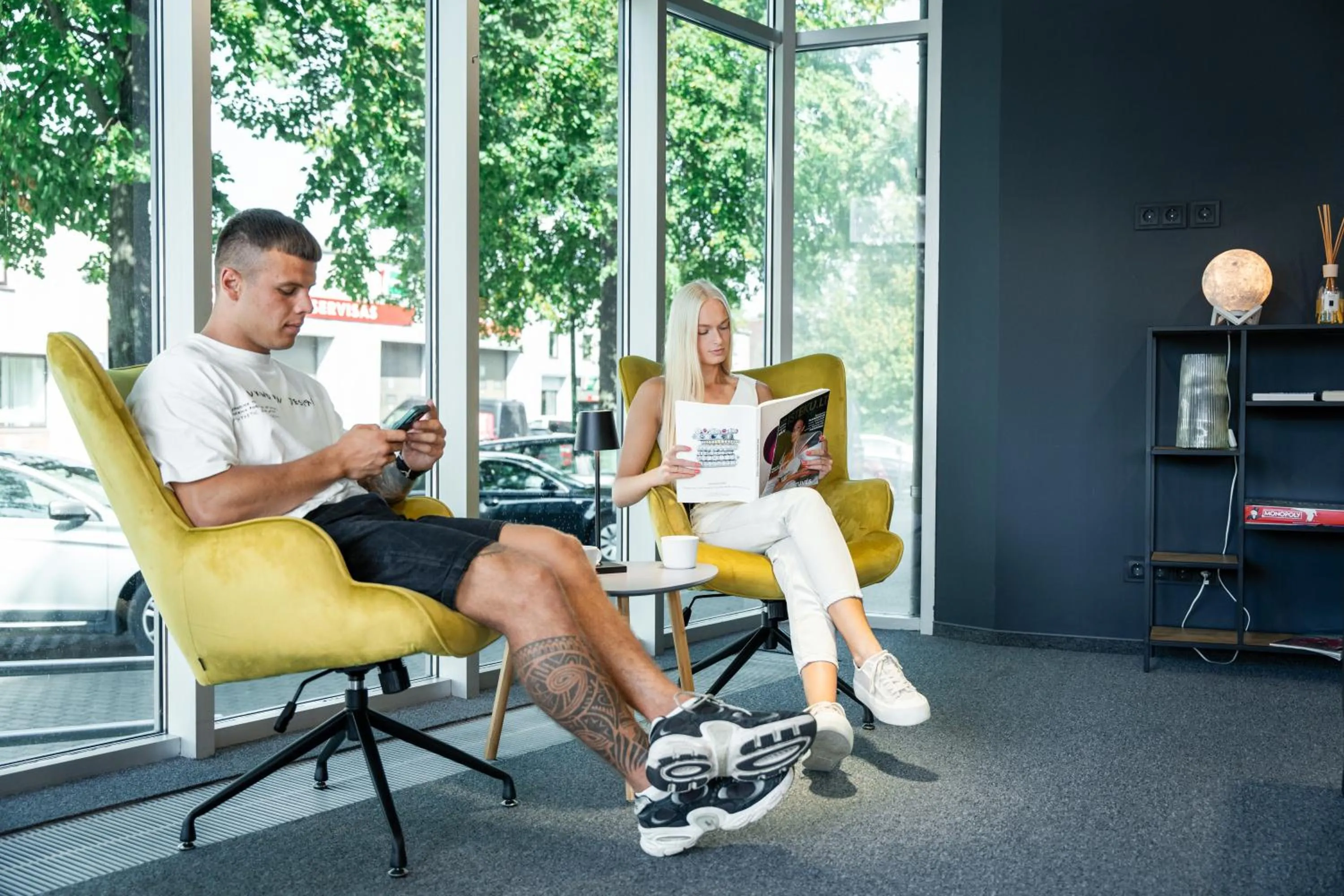People in Luna Self Check-in Hotel Klaipeda