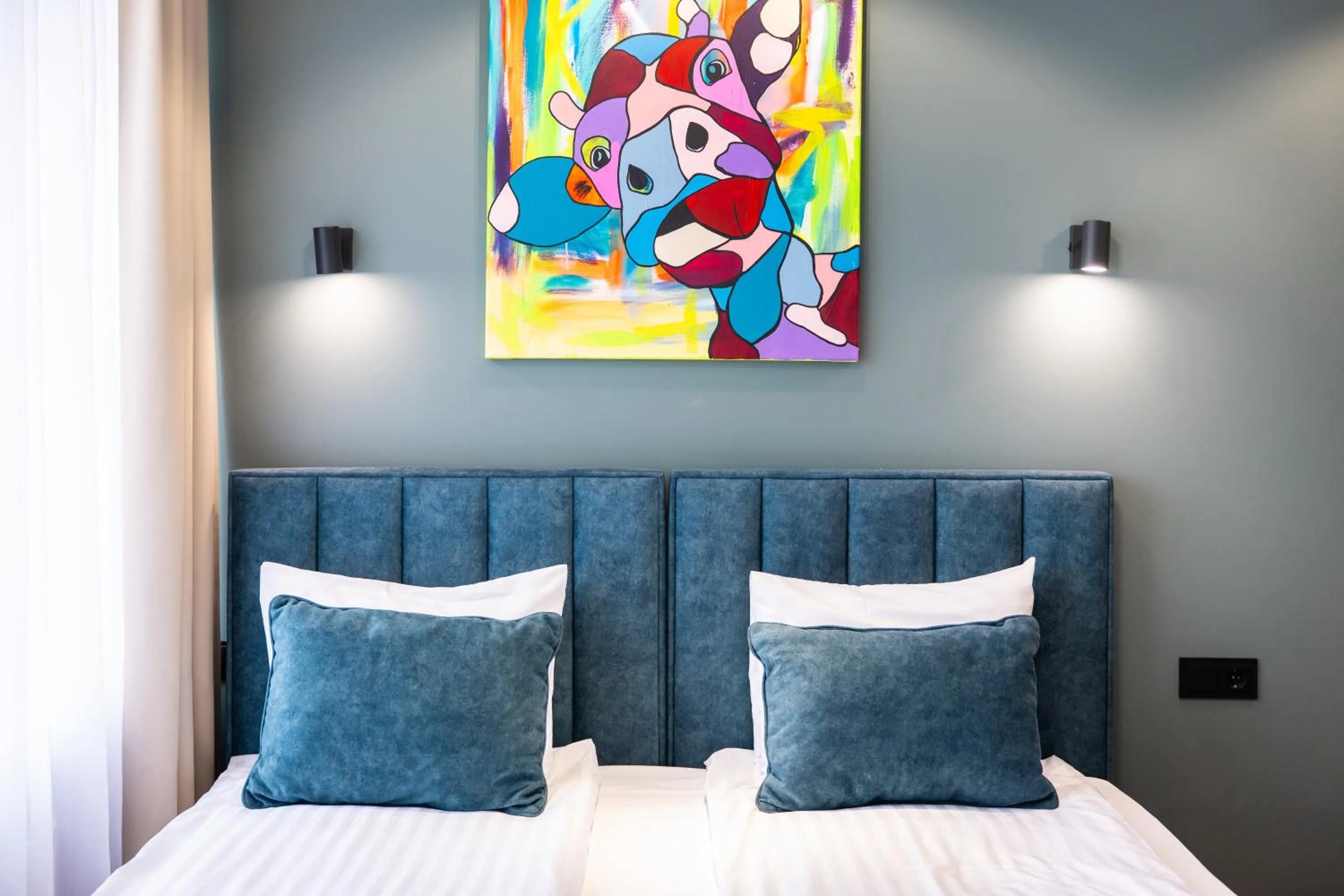 Bedroom, Bed in Luna Self Check-in Hotel Klaipeda