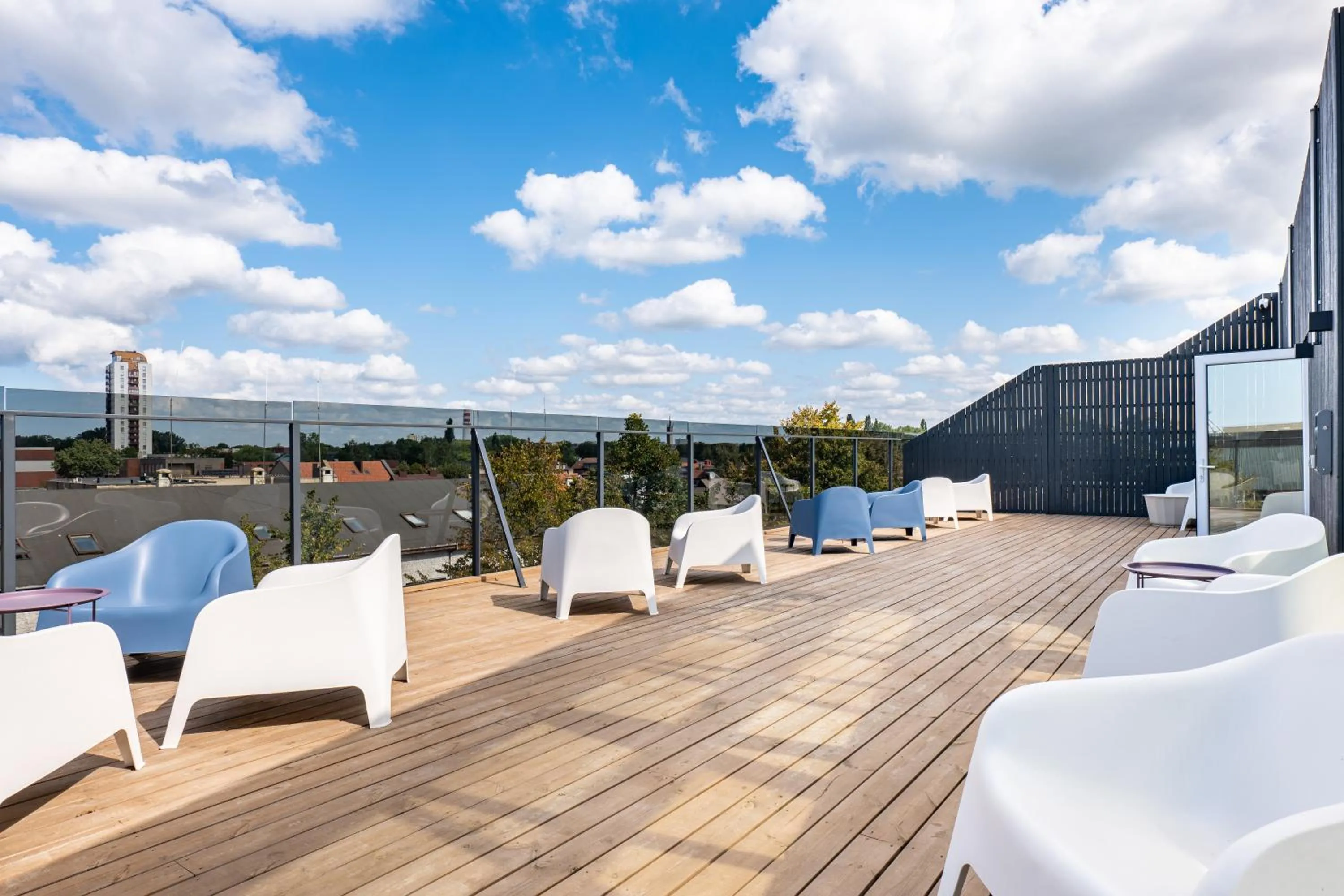 Balcony/Terrace in Luna Self Check-in Hotel Klaipeda
