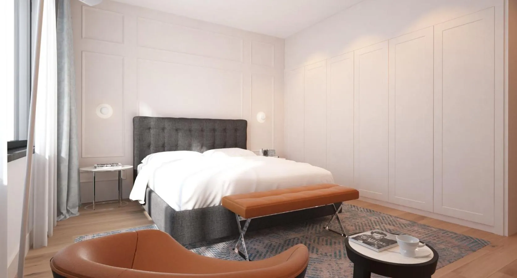 Bed in Riviera Royal Hotel