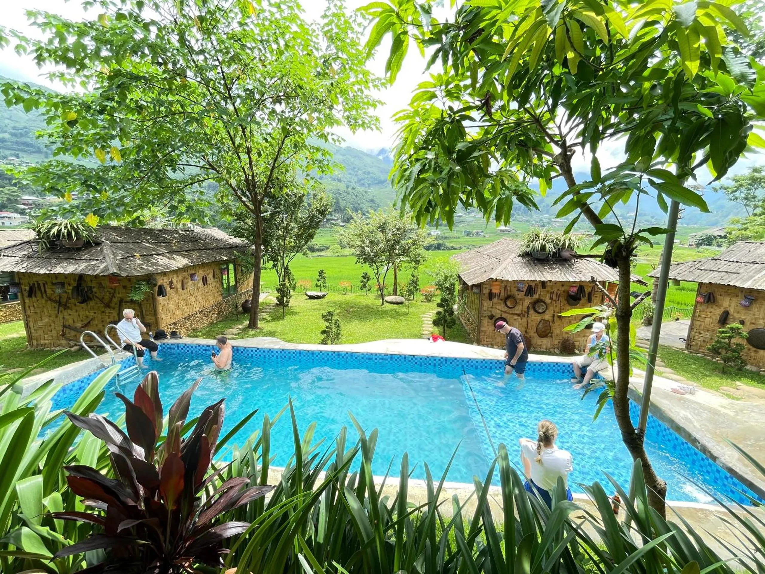 Swimming pool in Sapa Bamboo Eco