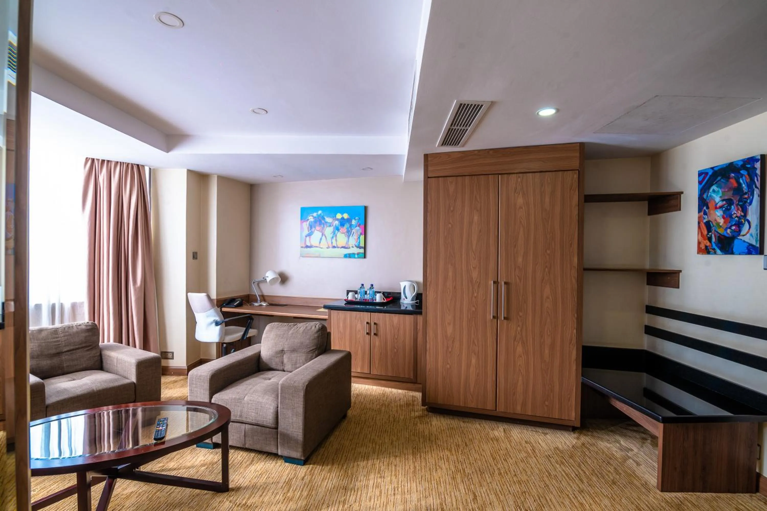 Seating area in Nairobi Safari Club by Swiss-Belhotel