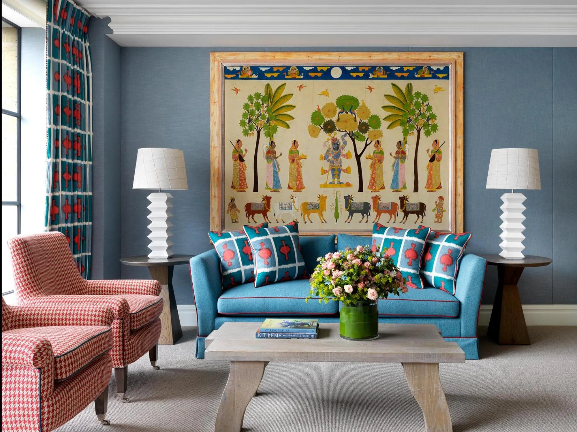 Living room in Ham Yard Hotel, Firmdale Hotels
