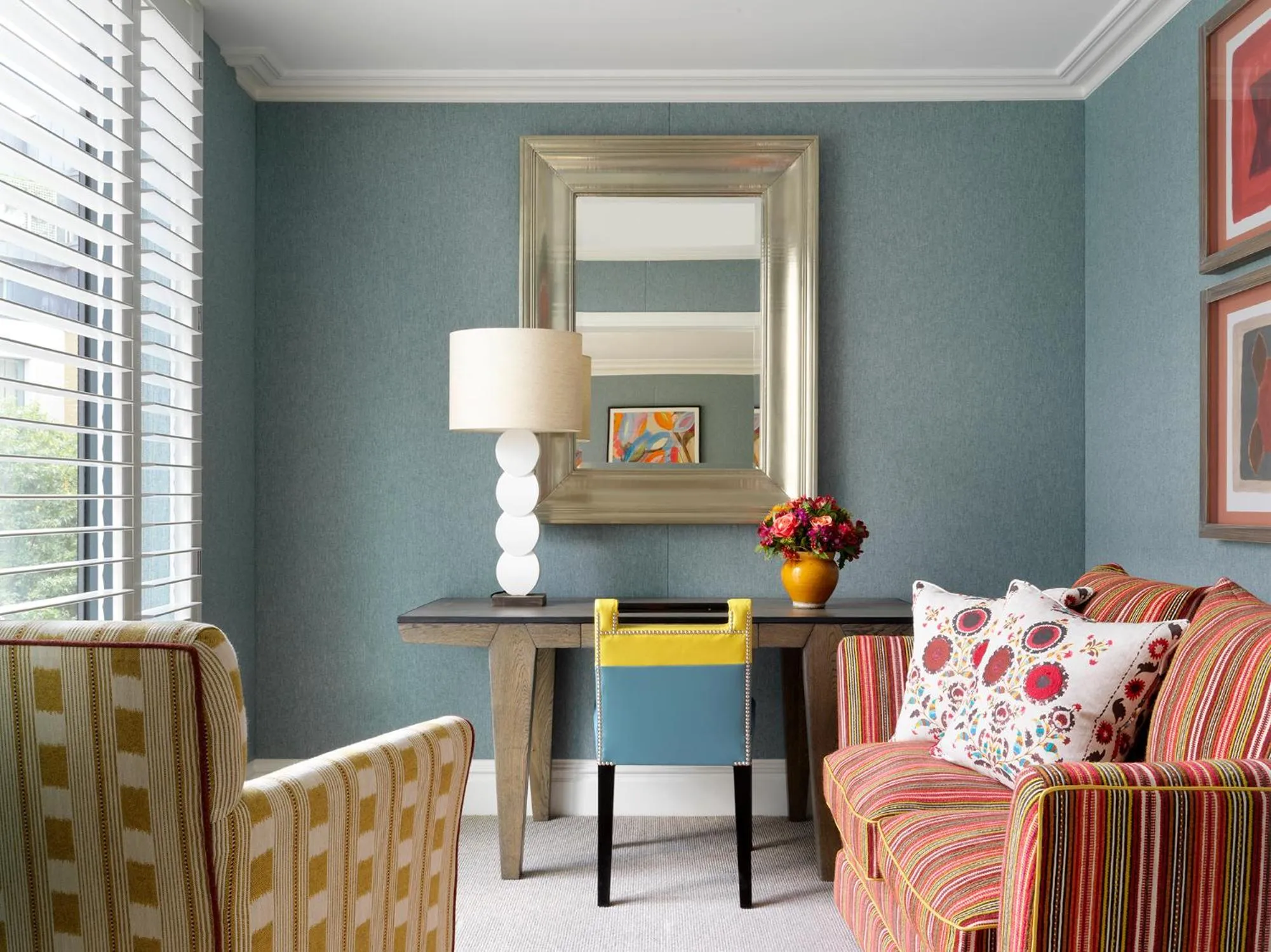 Seating area in Ham Yard Hotel, Firmdale Hotels