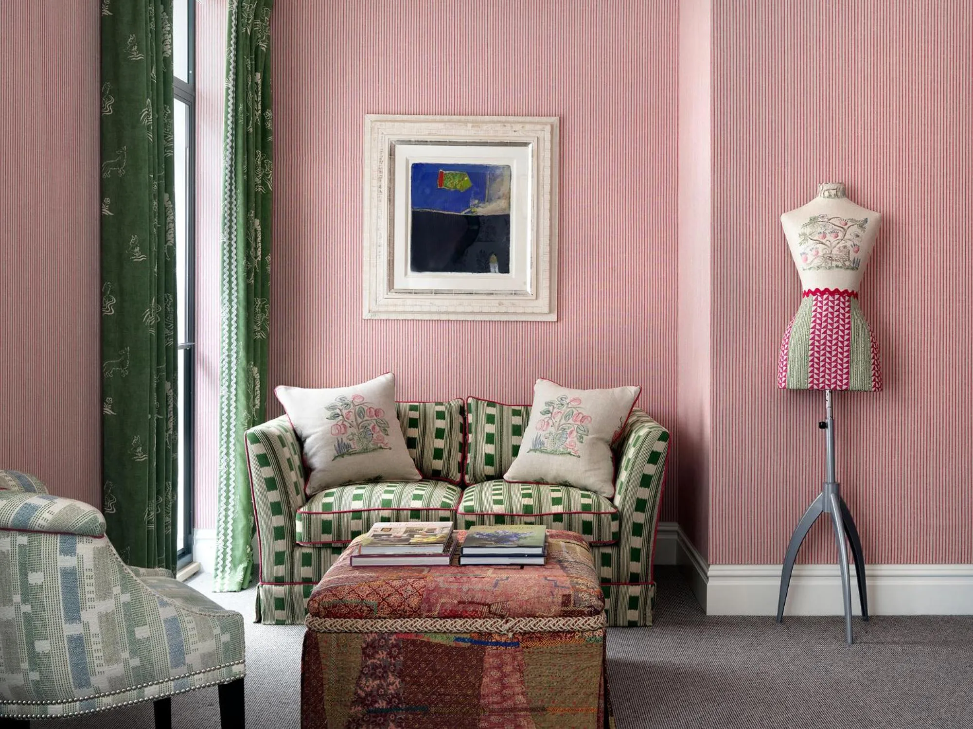 Seating area in Ham Yard Hotel, Firmdale Hotels