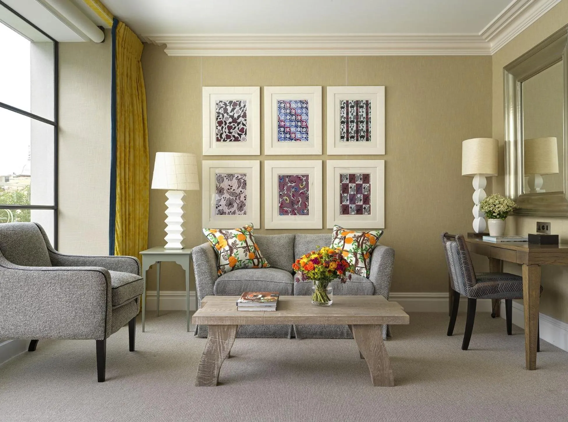 Seating area in Ham Yard Hotel, Firmdale Hotels