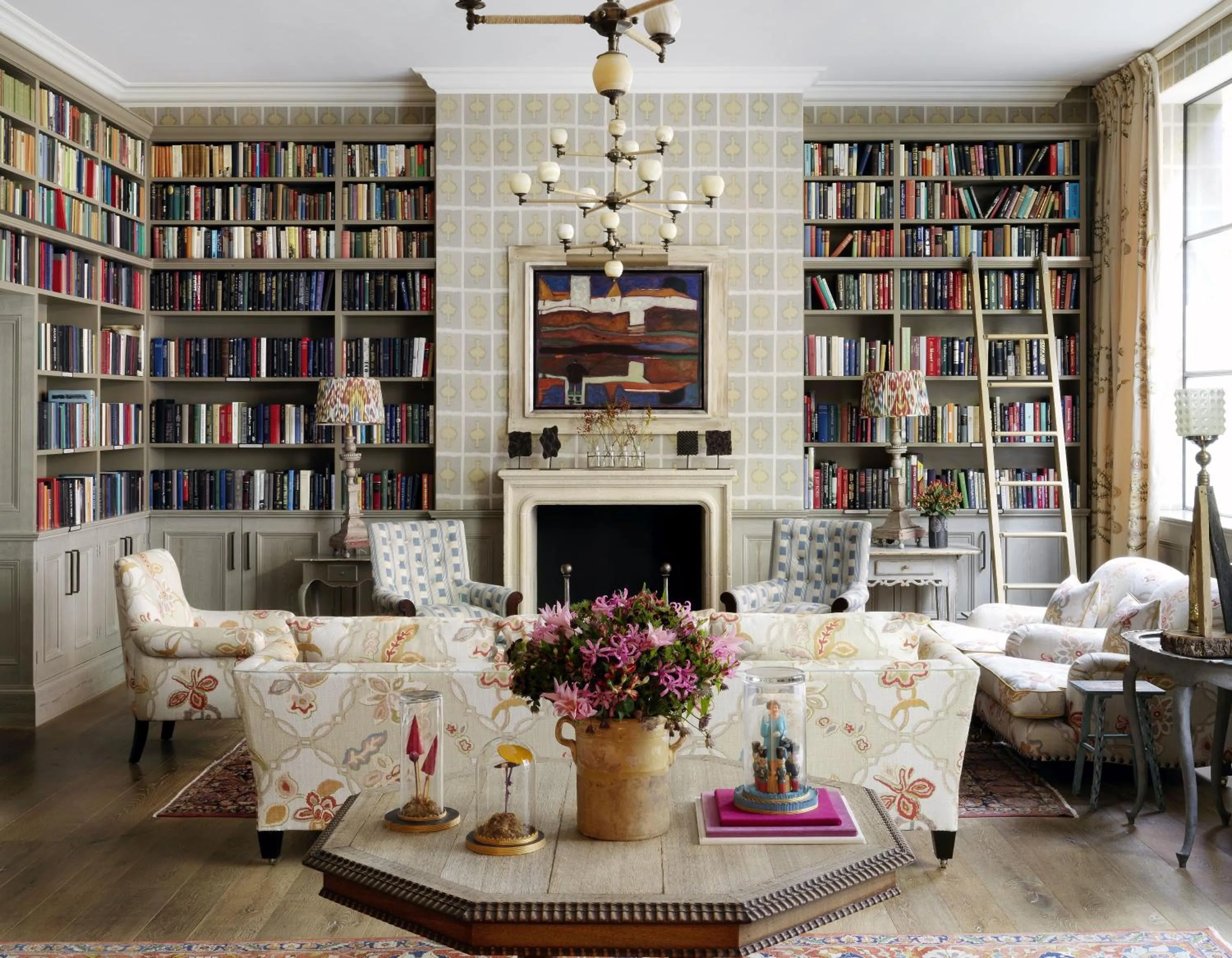 Library in Ham Yard Hotel, Firmdale Hotels
