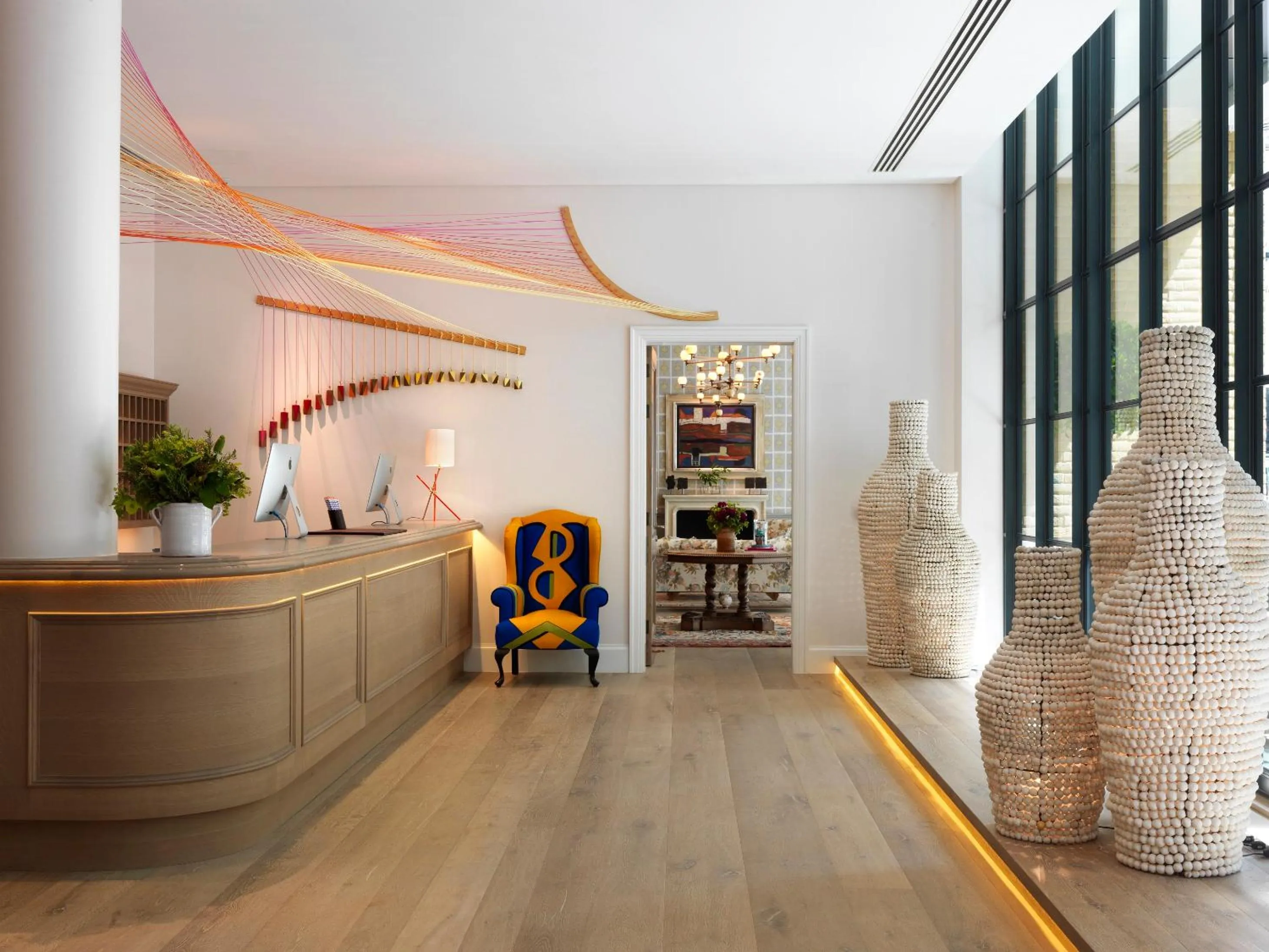 Lobby or reception in Ham Yard Hotel, Firmdale Hotels