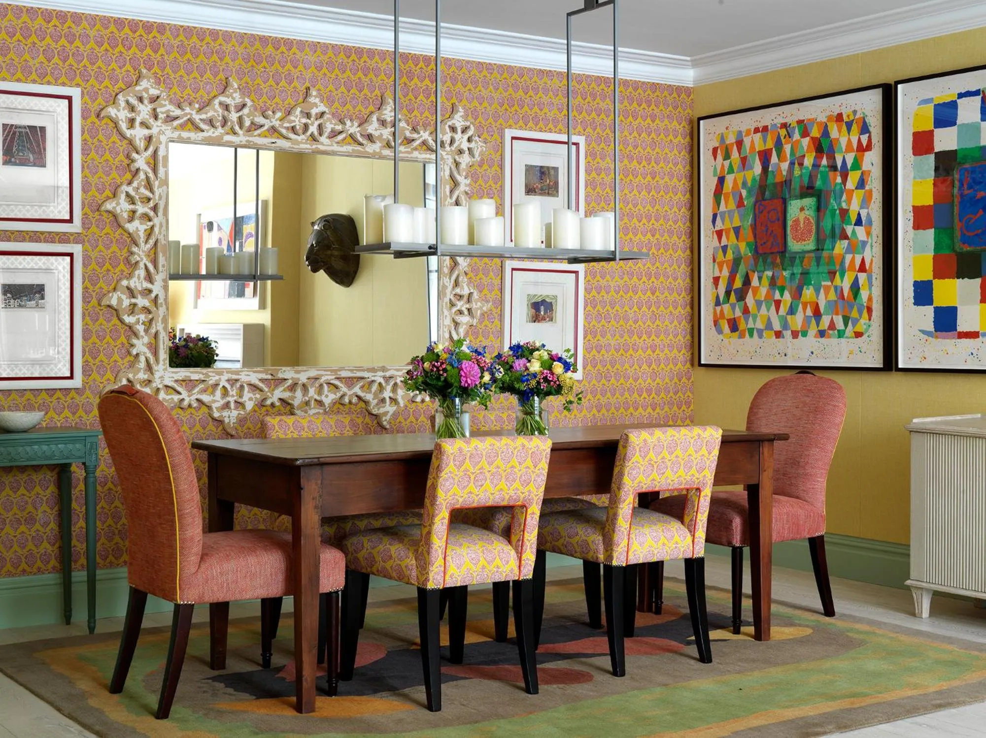 Seating area in Ham Yard Hotel, Firmdale Hotels