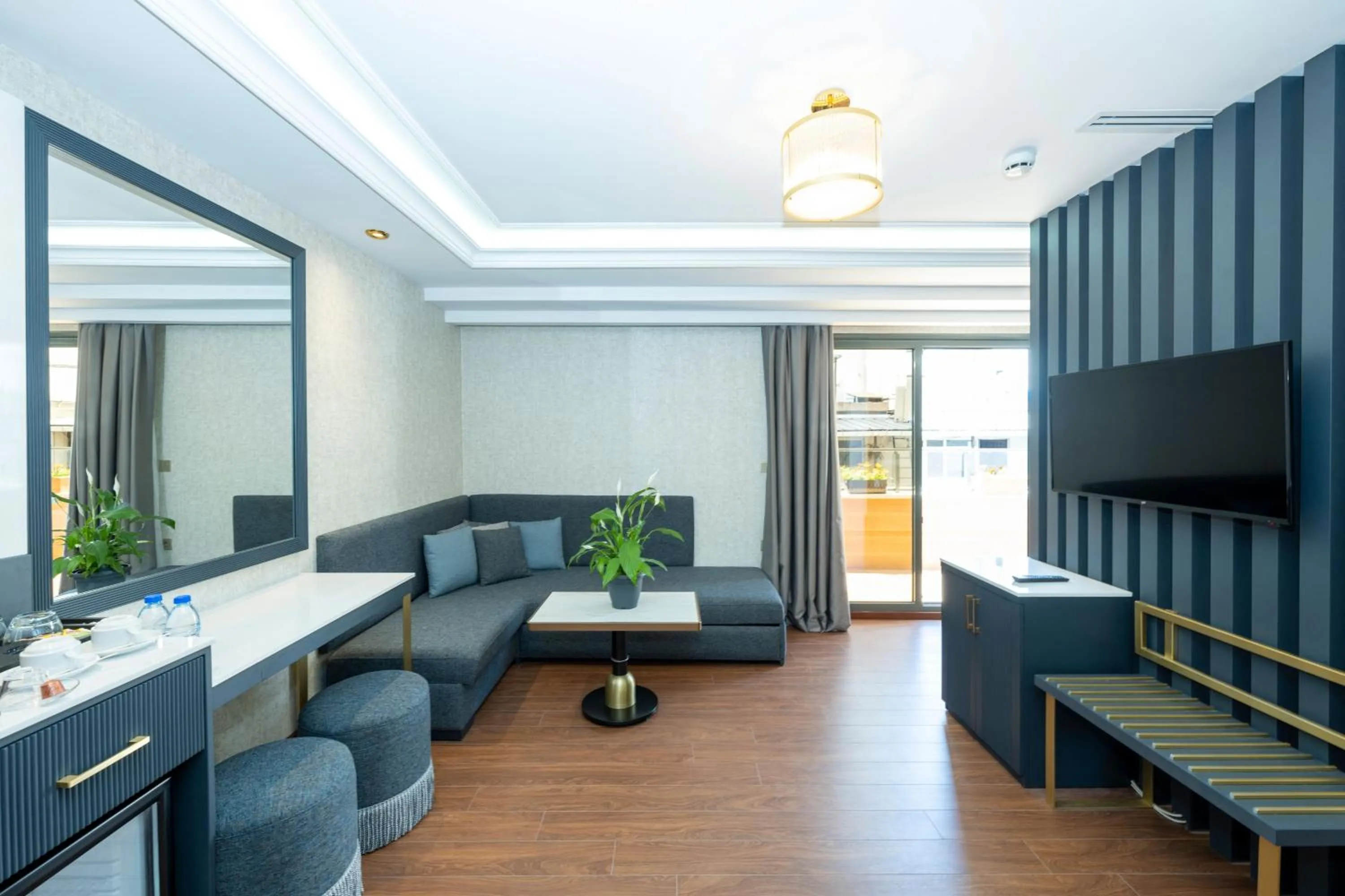 Seating area in Freya Hotel