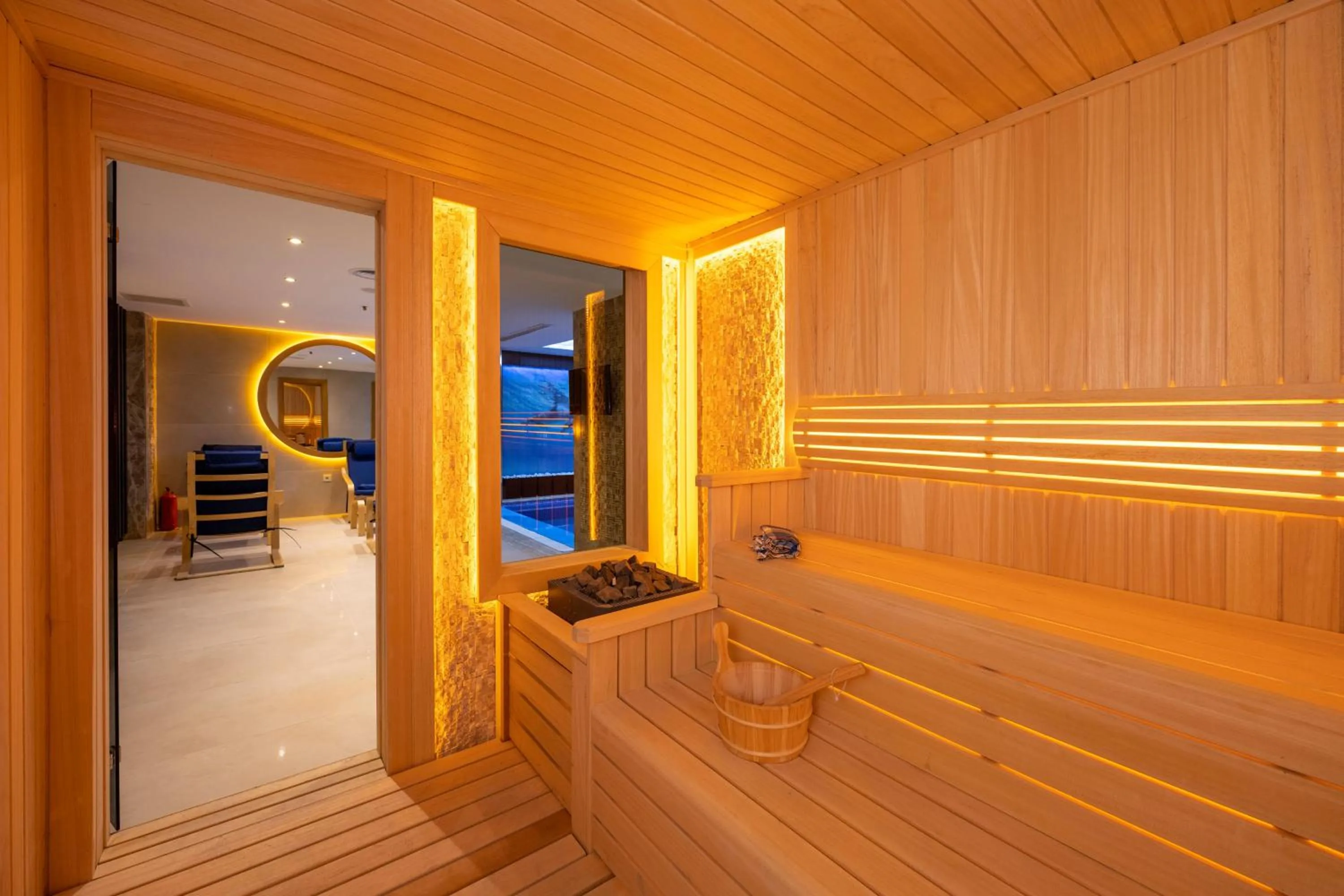 Sauna in Freya Hotel