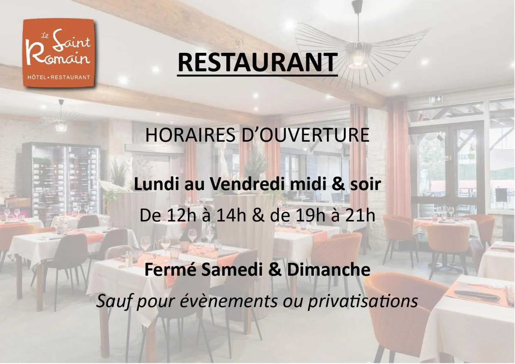 Restaurant/places to eat in Logis Hotel-Restaurant Saint Romain