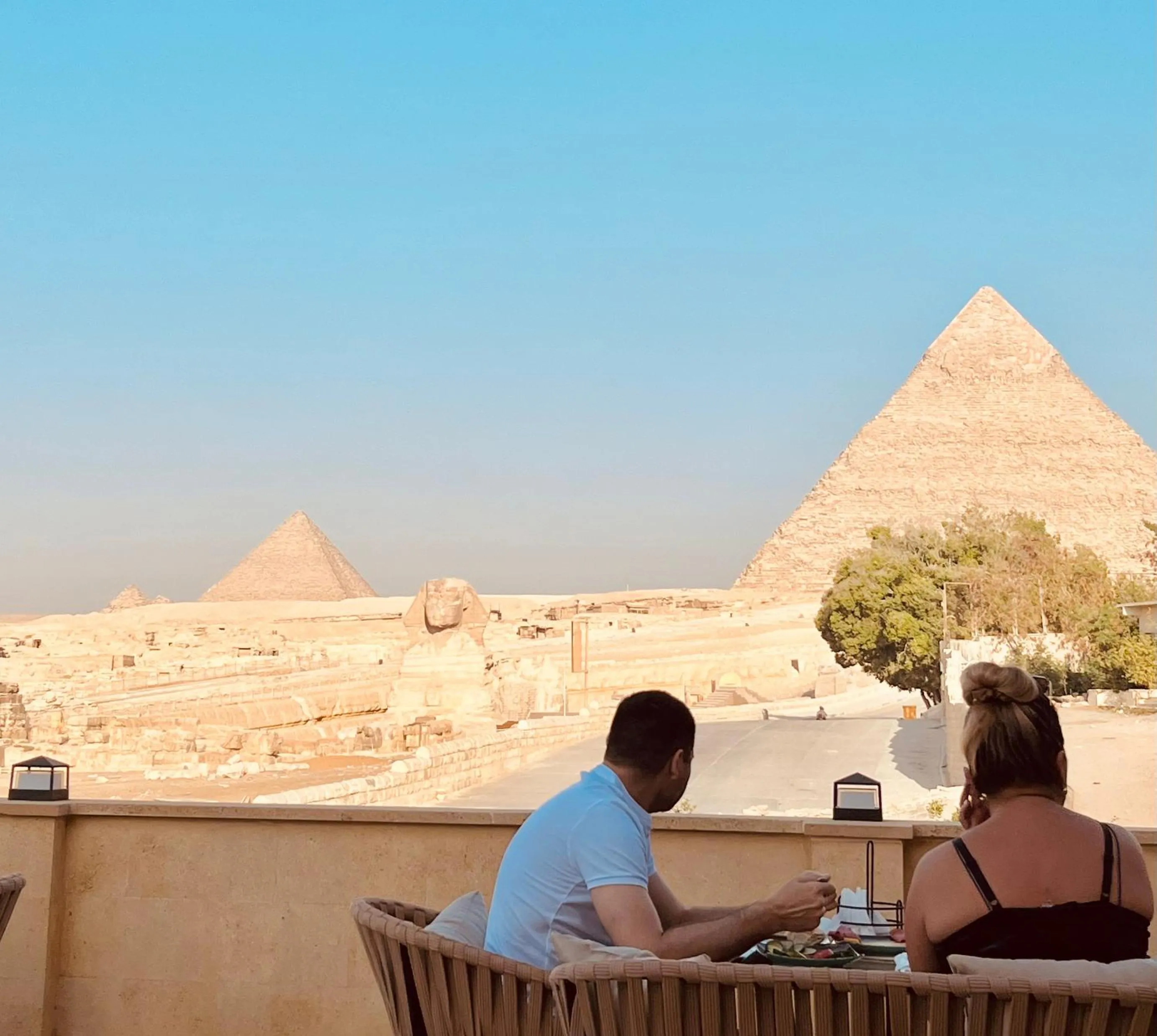 Balcony/Terrace in The Gate Hotel Front Pyramids & Sphinx View