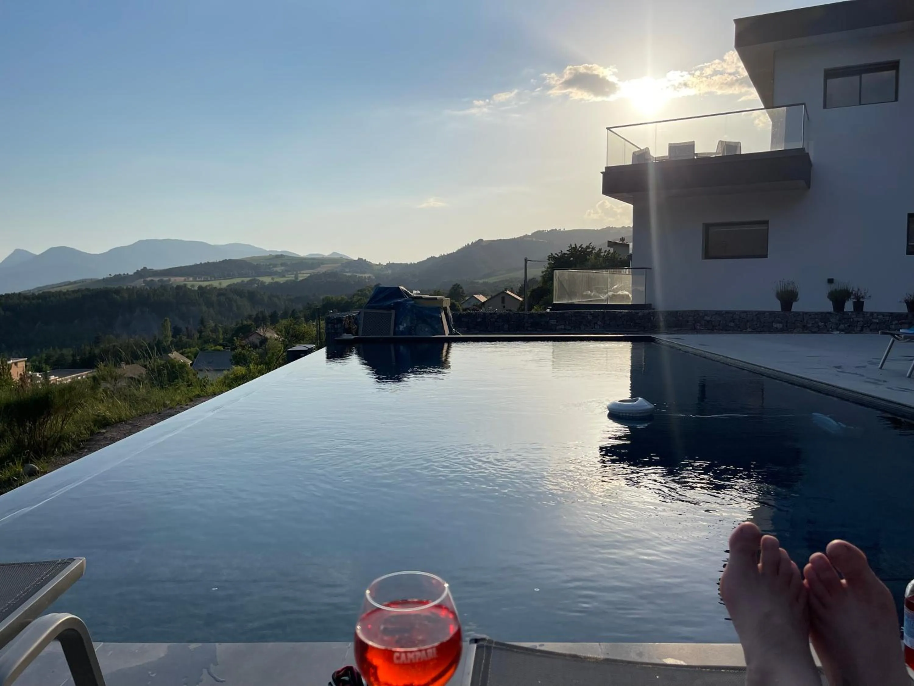 Pool view in Les Restanques du lac
