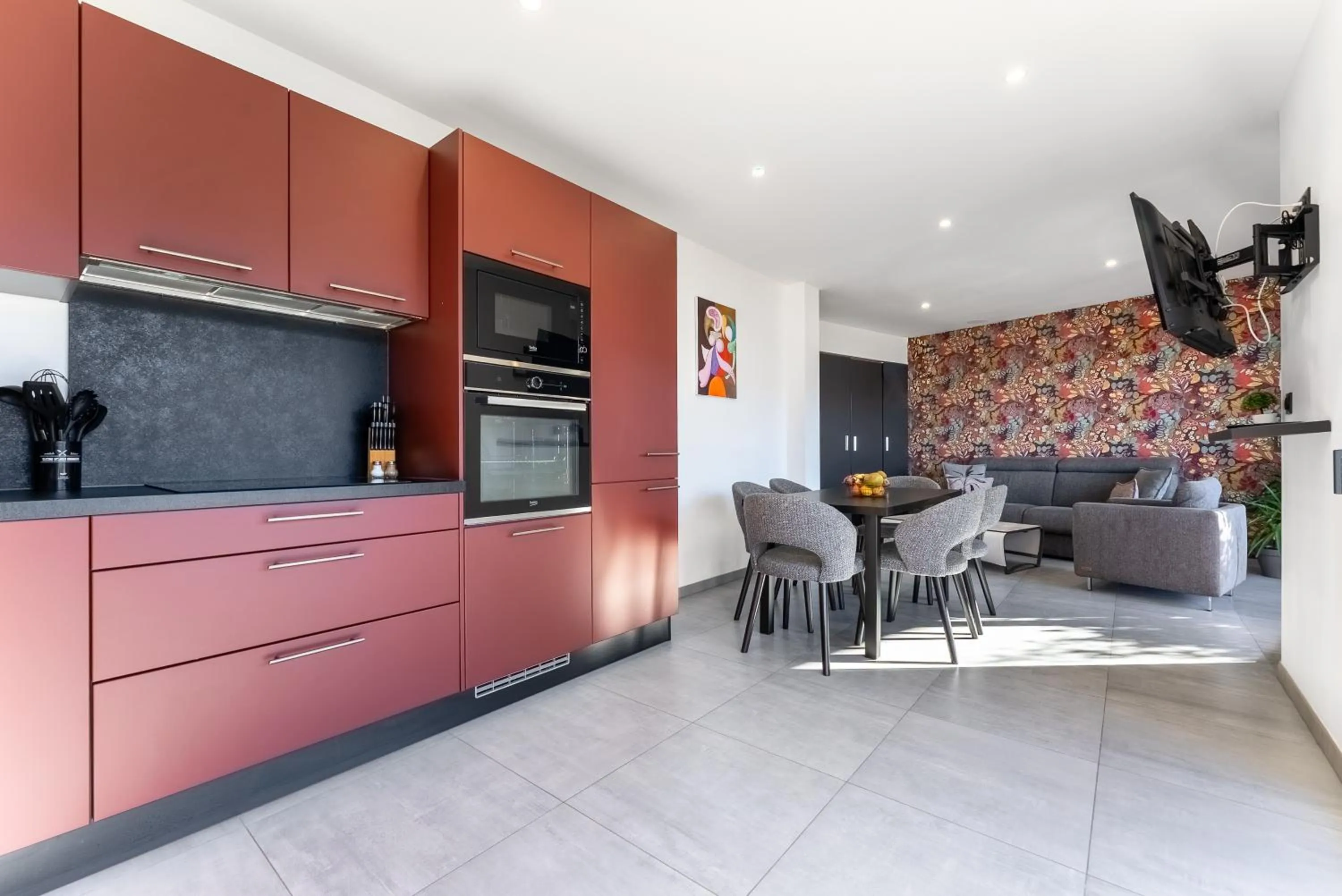 Kitchen or kitchenette in Les Restanques du lac