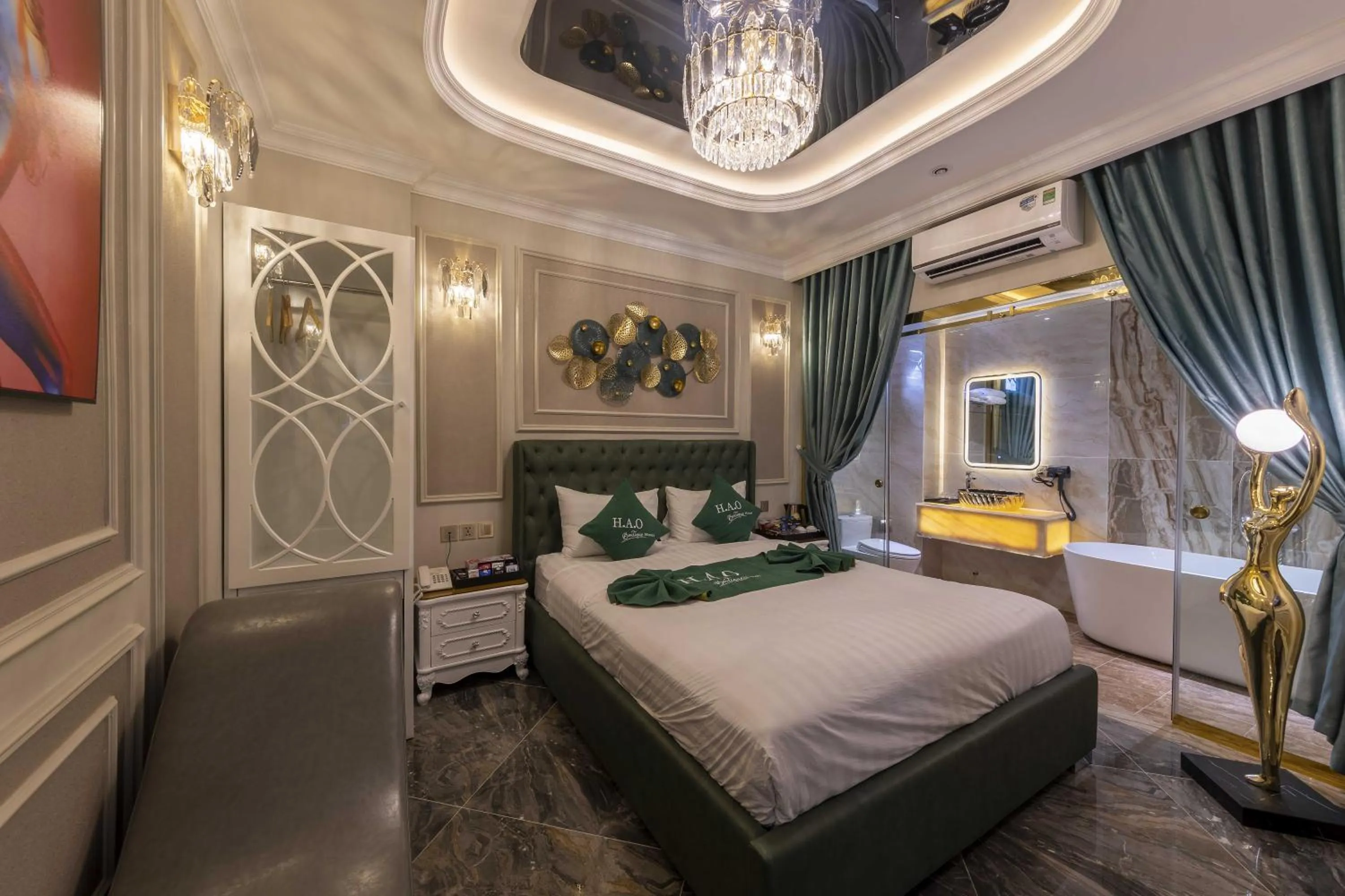 Bed in H A O Boutique Hotel