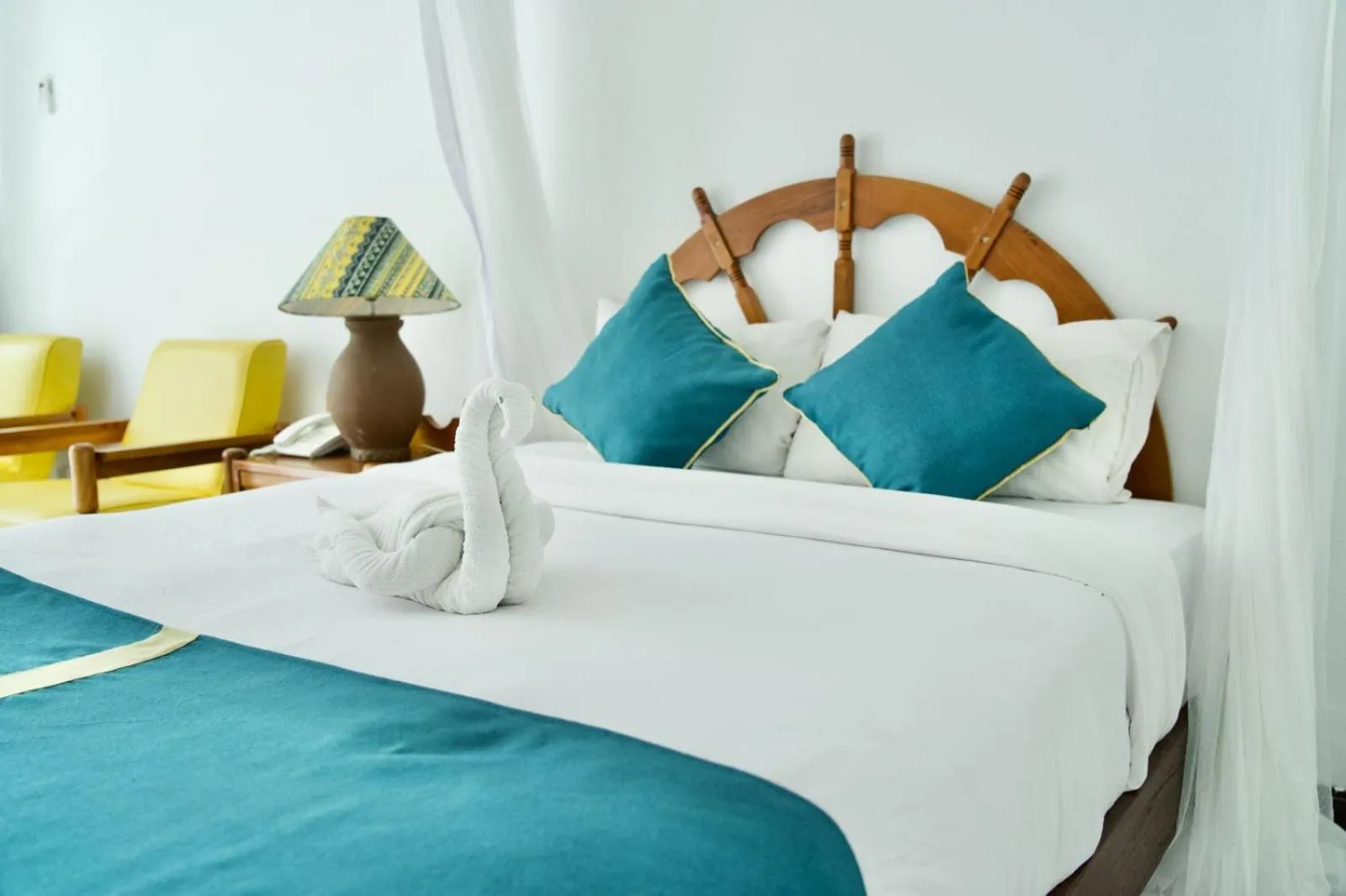 Bed in Plaza Beach Hotel