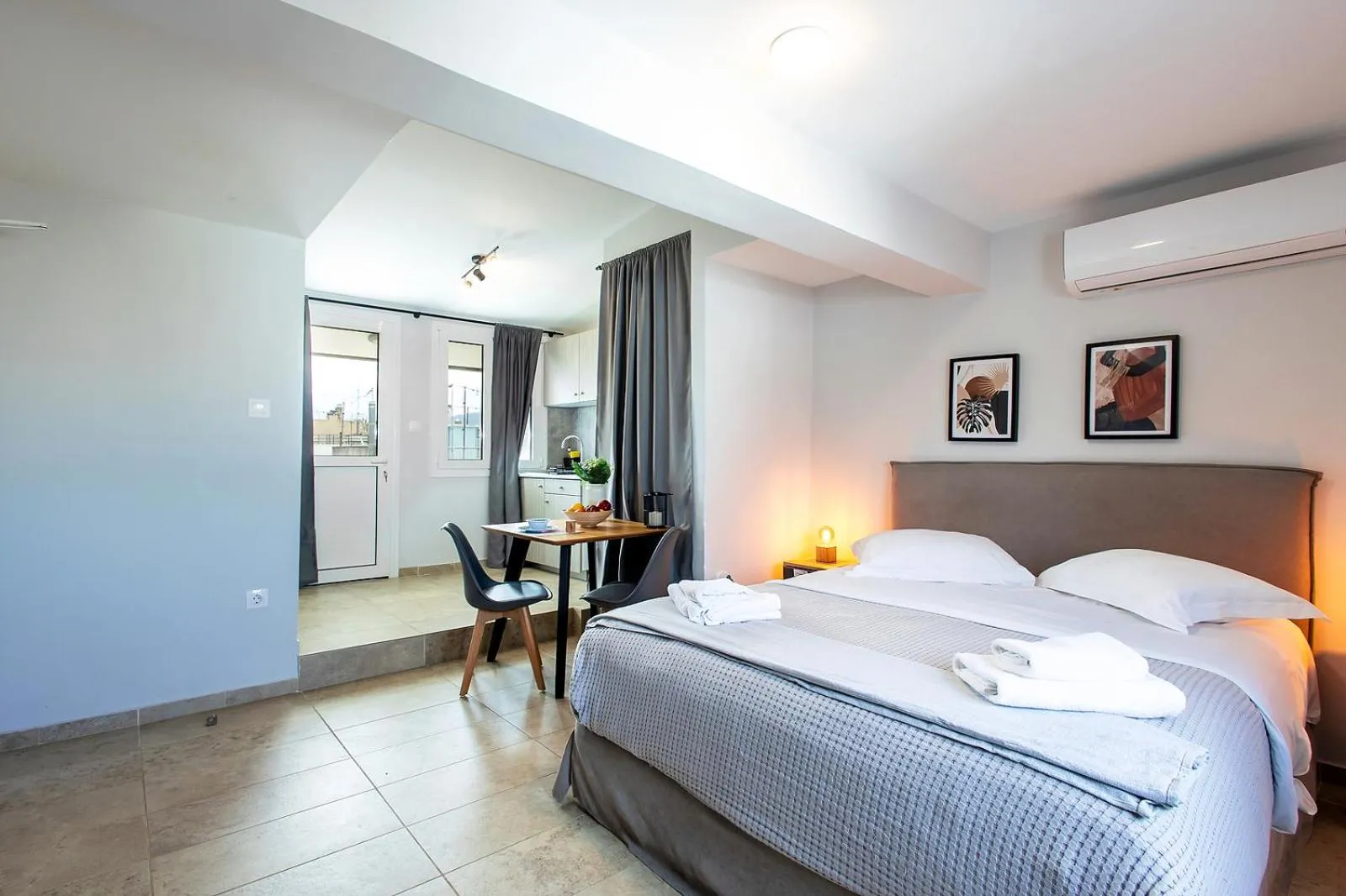 Bed in Aris123 by Smart Cozy Suites - Apartments in the heart of Athens - 5 minutes from metro - Available 24hr