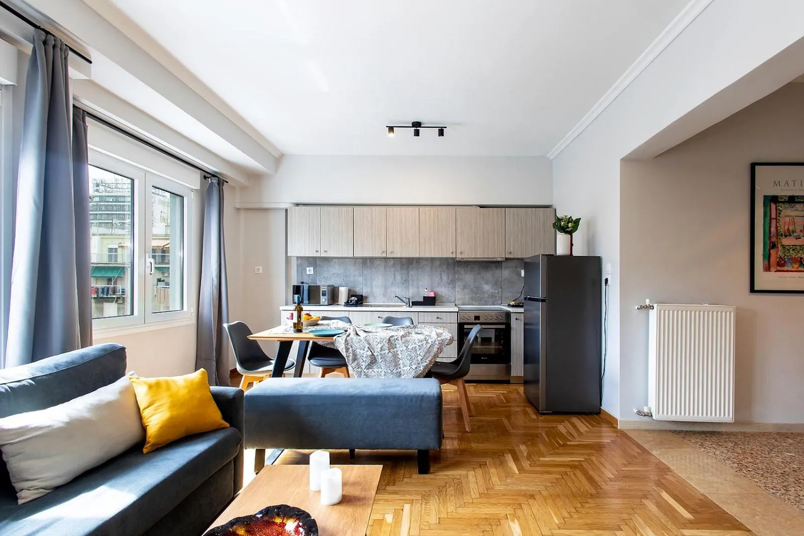 Kitchen or kitchenette in Aris123 by Smart Cozy Suites - Apartments in the heart of Athens - 5 minutes from metro - Available 24hr