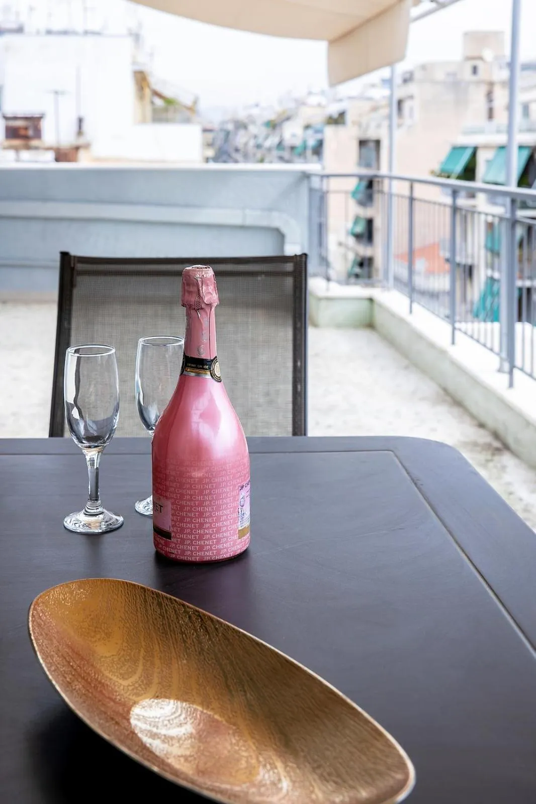 Balcony/Terrace in Aris123 by Smart Cozy Suites - Apartments in the heart of Athens - 5 minutes from metro - Available 24hr