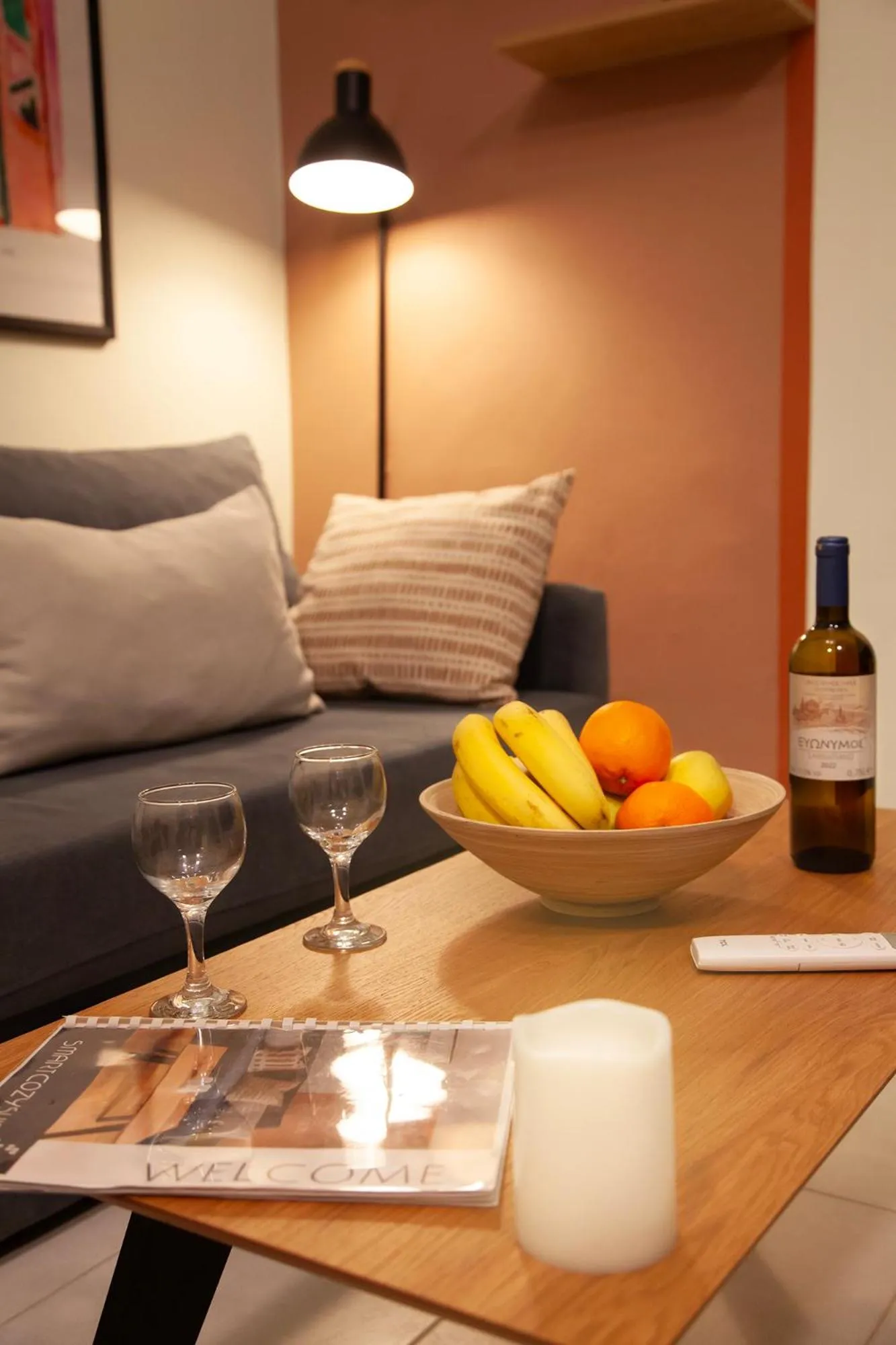 Living room in Aris123 by Smart Cozy Suites - Apartments in the heart of Athens - 5 minutes from metro - Available 24hr