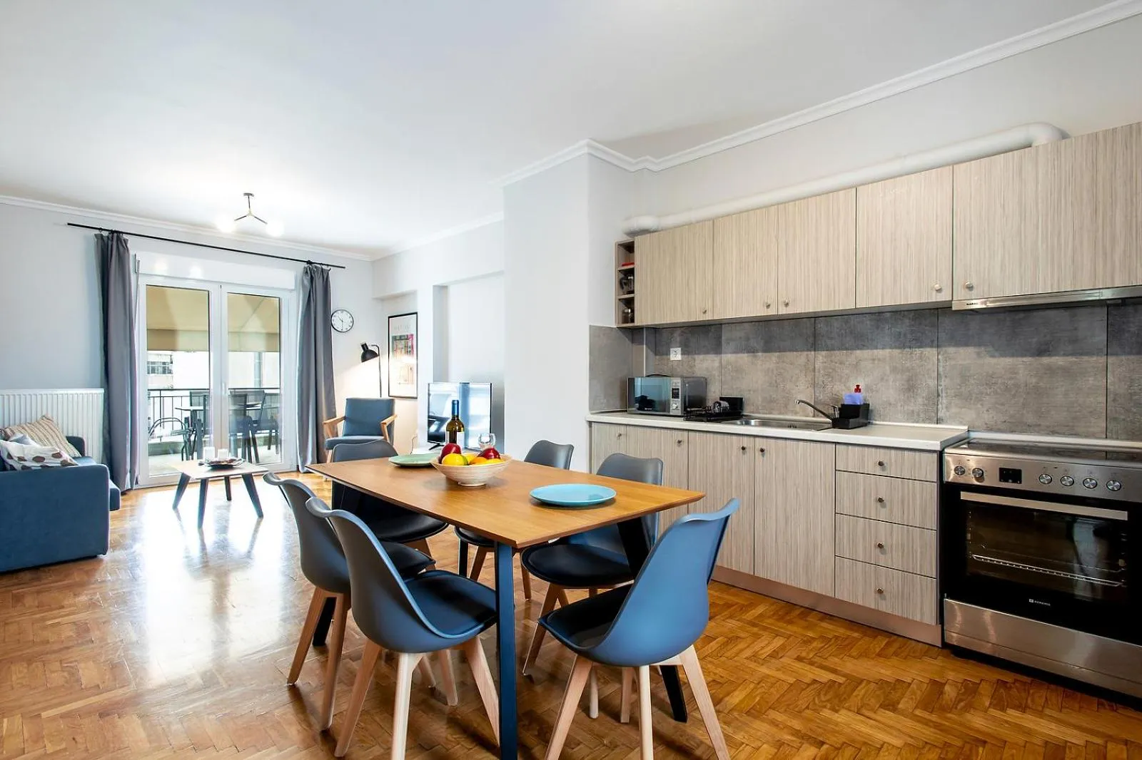 Living room in Aris123 by Smart Cozy Suites - Apartments in the heart of Athens - 5 minutes from metro - Available 24hr