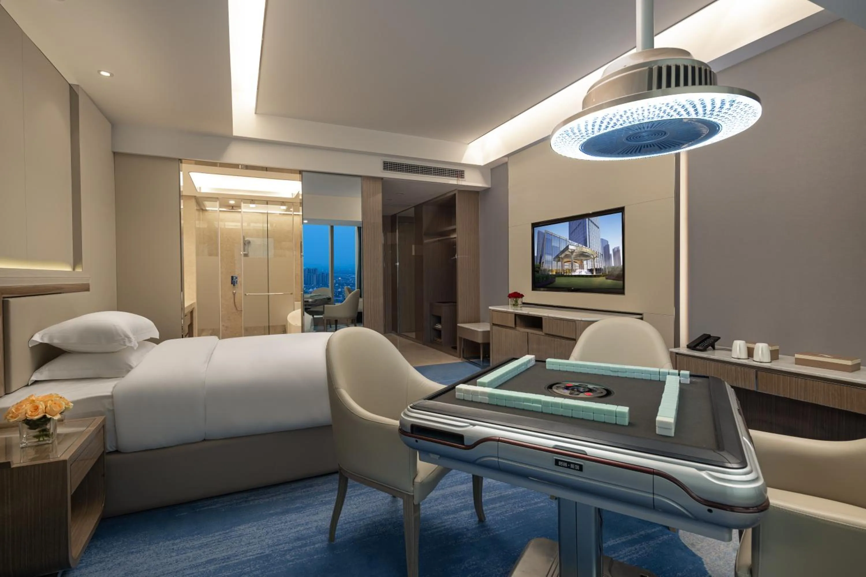 Seating area, Bed in Wyndham Shaoxing Keqiao