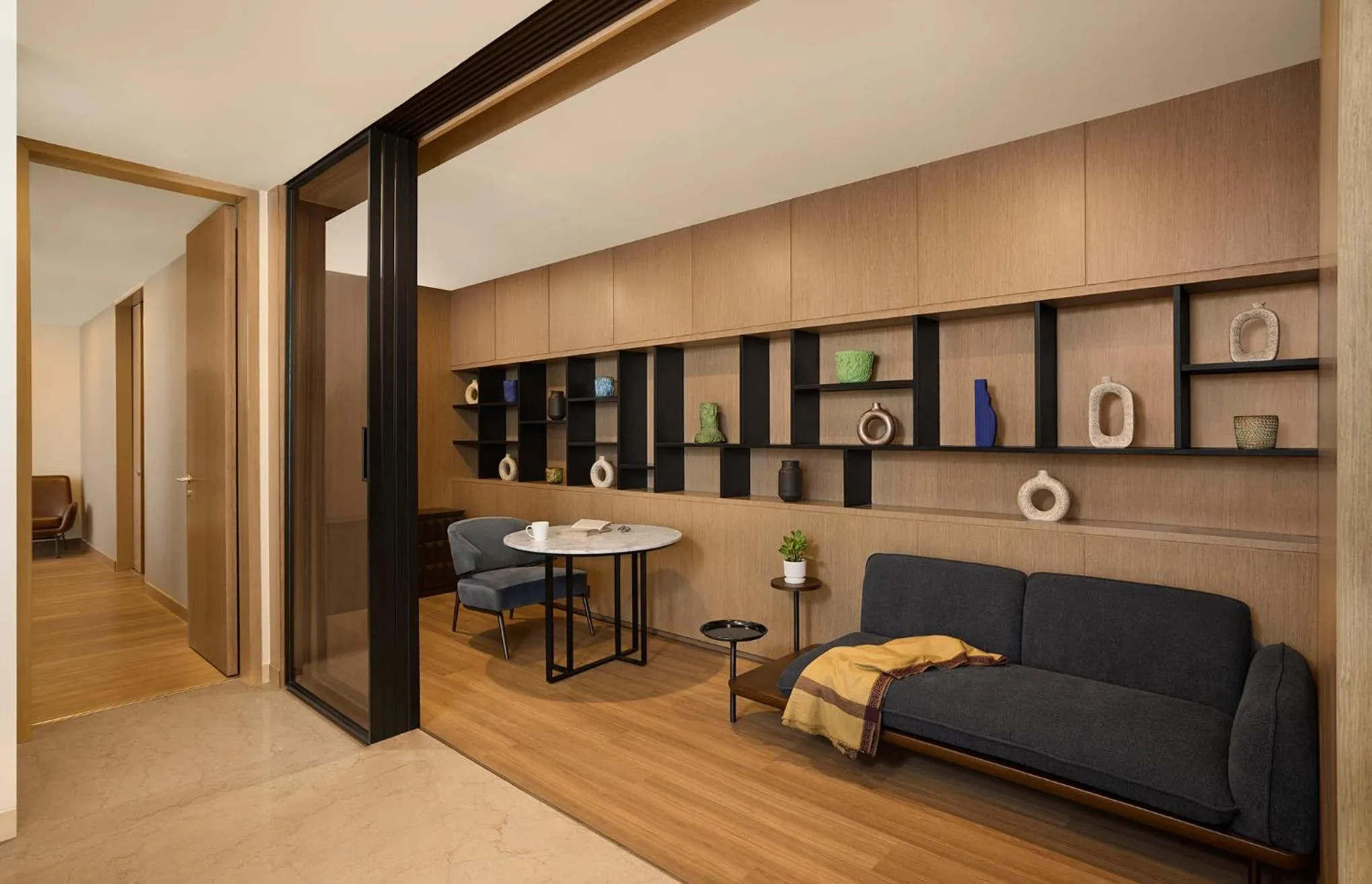 Seating area in Marriott Executive Apartments Navi Mumbai